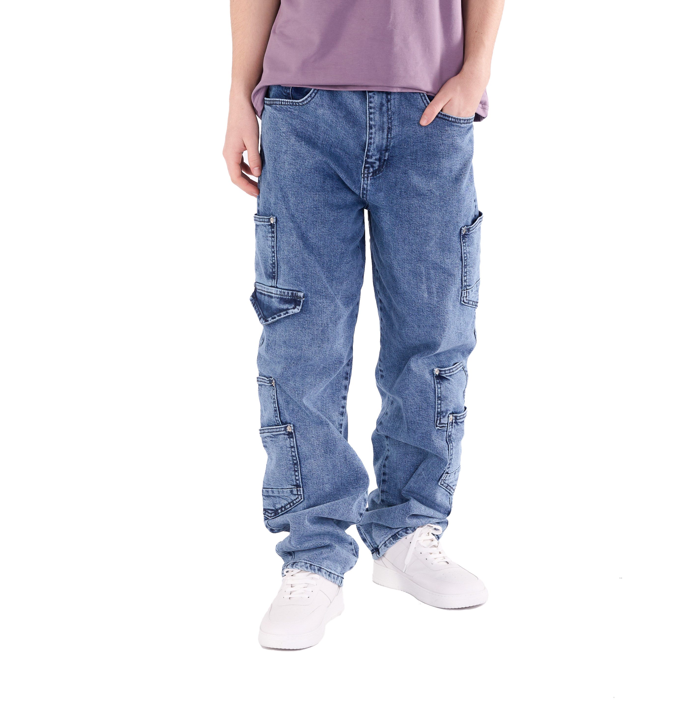 Denim House Loose-fit-Jeans Herren Baggy Cargo günstig online kaufen