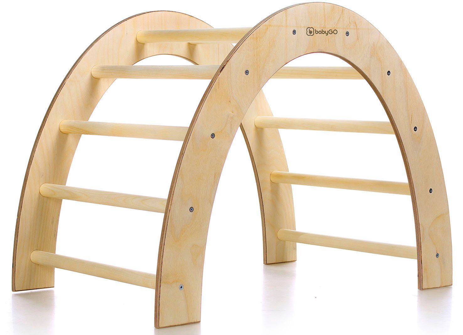 BabyGo Klettergerüst Woodland Kletterbogen Arch, natur, Made in Europe, FSC® - schützt Wald