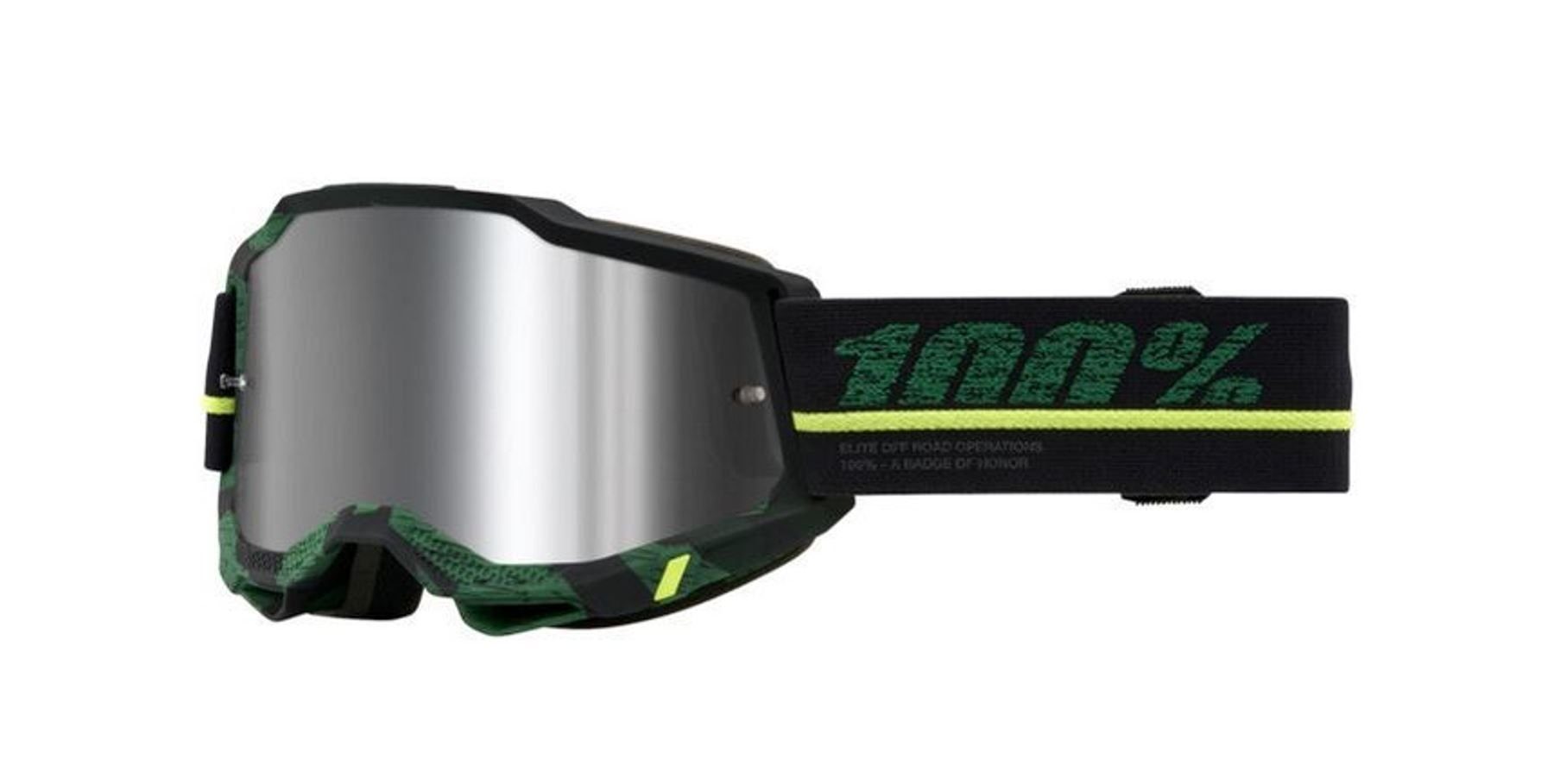 100% Fahrradbrille 100% Goggles Accuri 2 Overlord, Linse silber verspiegelt