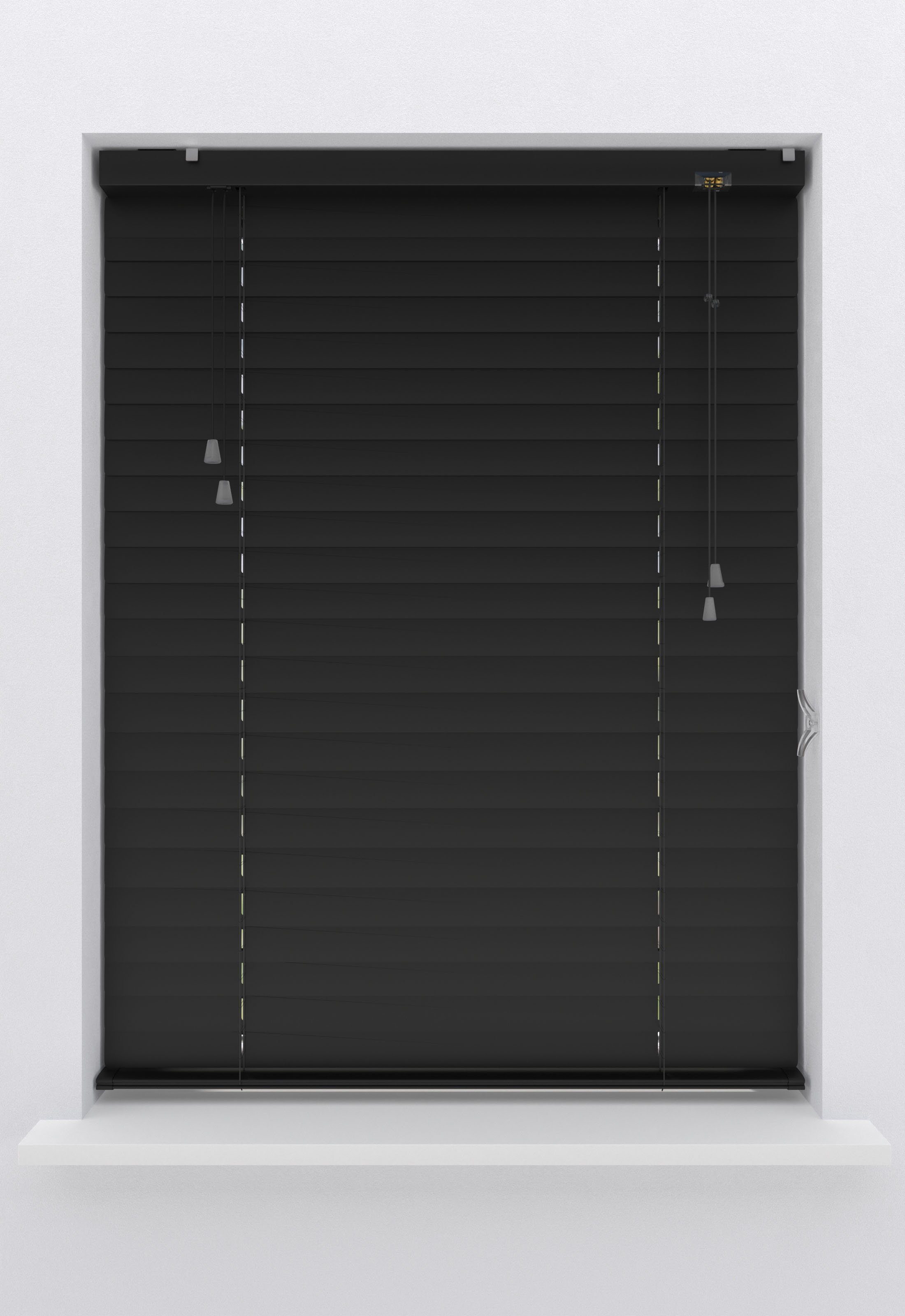 Jalousie Aluminium, schwarz ohne schwarz mit Feststellschraube Klemmträger home, my | freihängend, Hannah, Bohren,