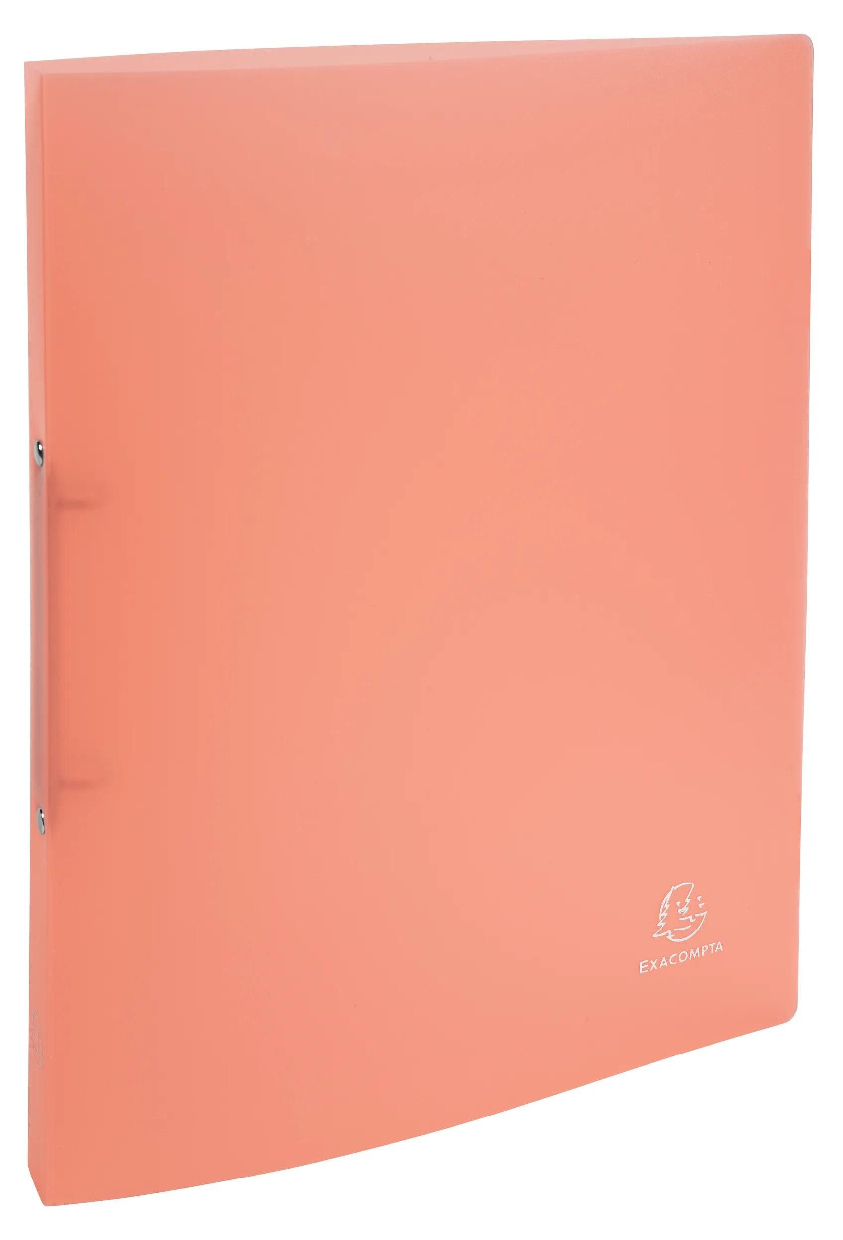 EXACOMPTA Aktenordner 20x Ringhefter PP A4, 2 Ringe Rücken 20mm - Korallenrot - 54176E