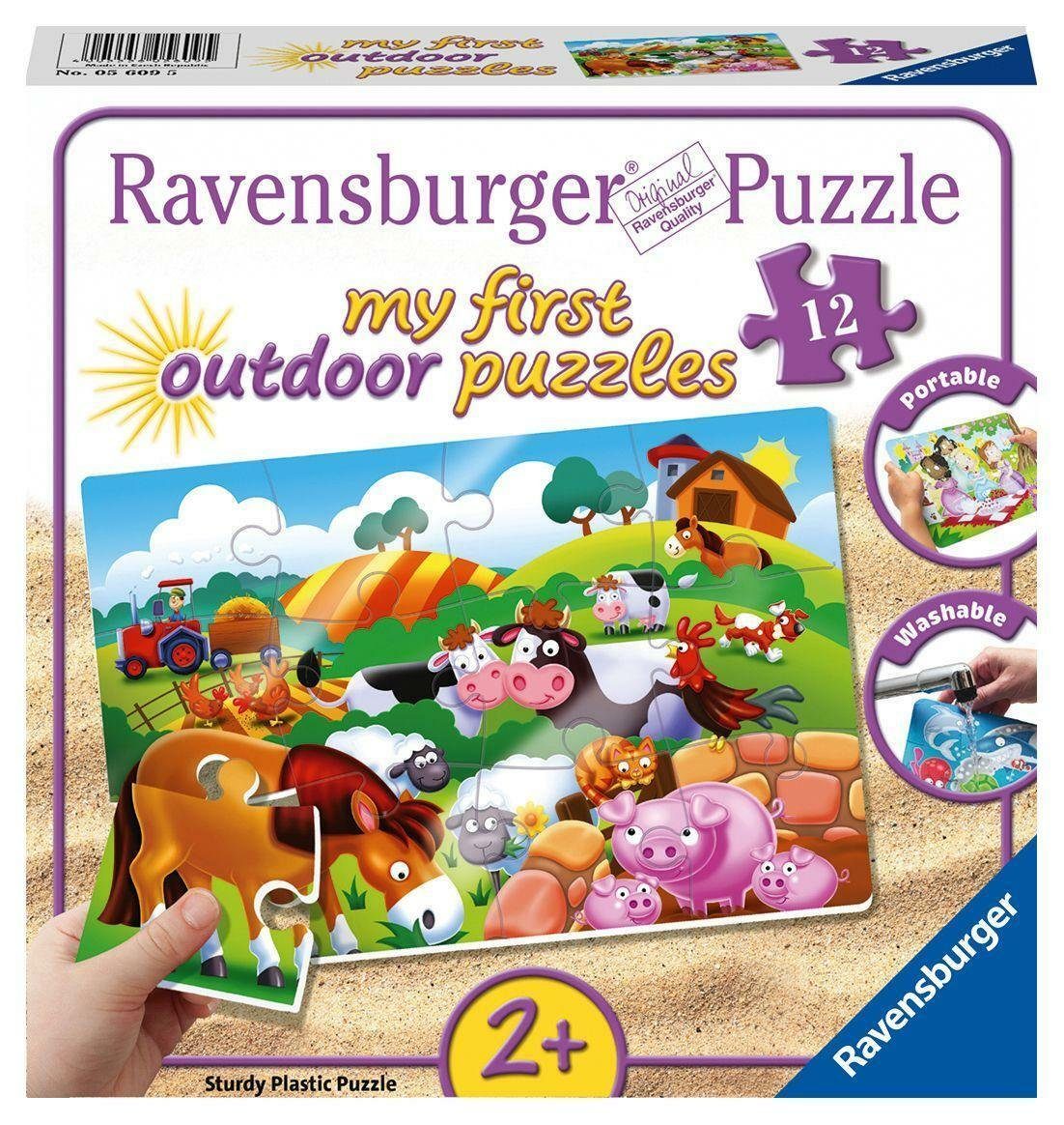Ravensburger Puzzle 12 Puzzle Bauernhoftiere. Liebe Teile, Puzzleteile 12