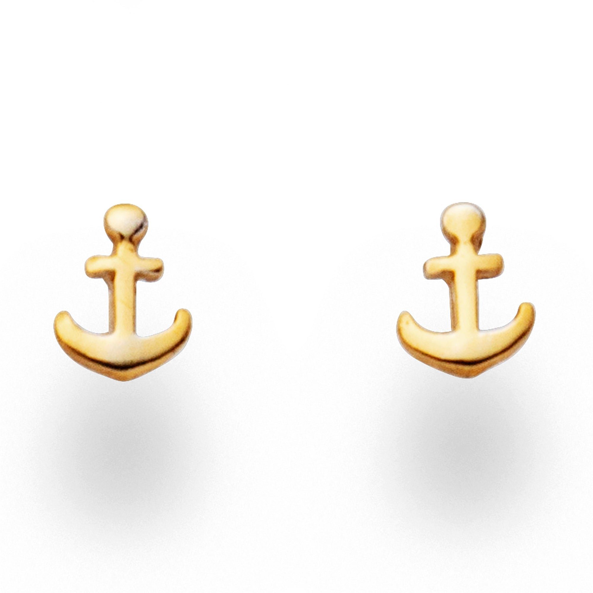 DUR Ohrring-Set DUR Schmuck: Ohrringe, Ohrstecker "Anker" vergoldet O5160