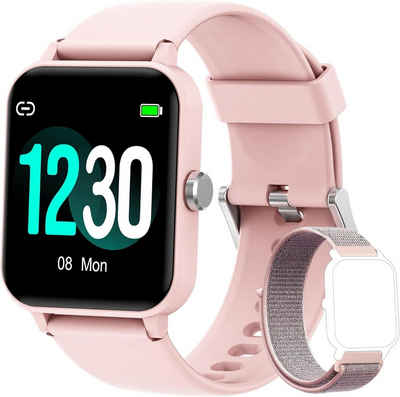 blackview Smartwatch (1,3 Zoll, Android iOS), Für Damen Fitnessuhr Armbanduhr mit Pulsmesser Schlafmonitor Sportuhr