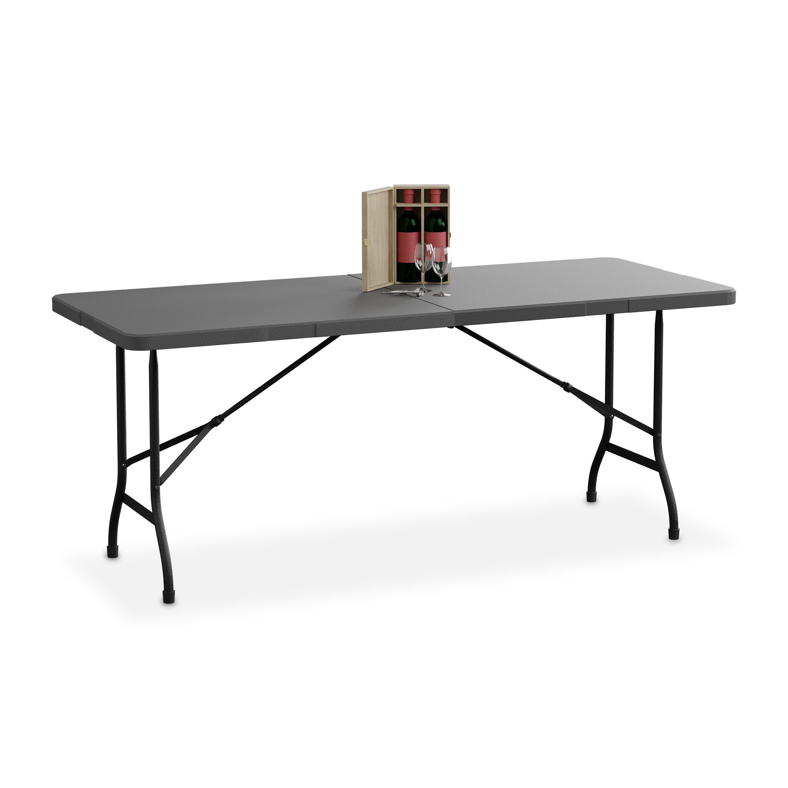 relaxdays Gartentisch klappbar, Grau günstig online kaufen