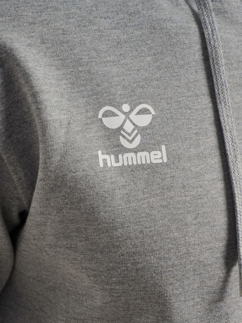 hummel Trainingsjacke hmlGO 2.0 Chevron Full-Zip Hoodie (Baumwolle, mit Kapuze) grau Herren