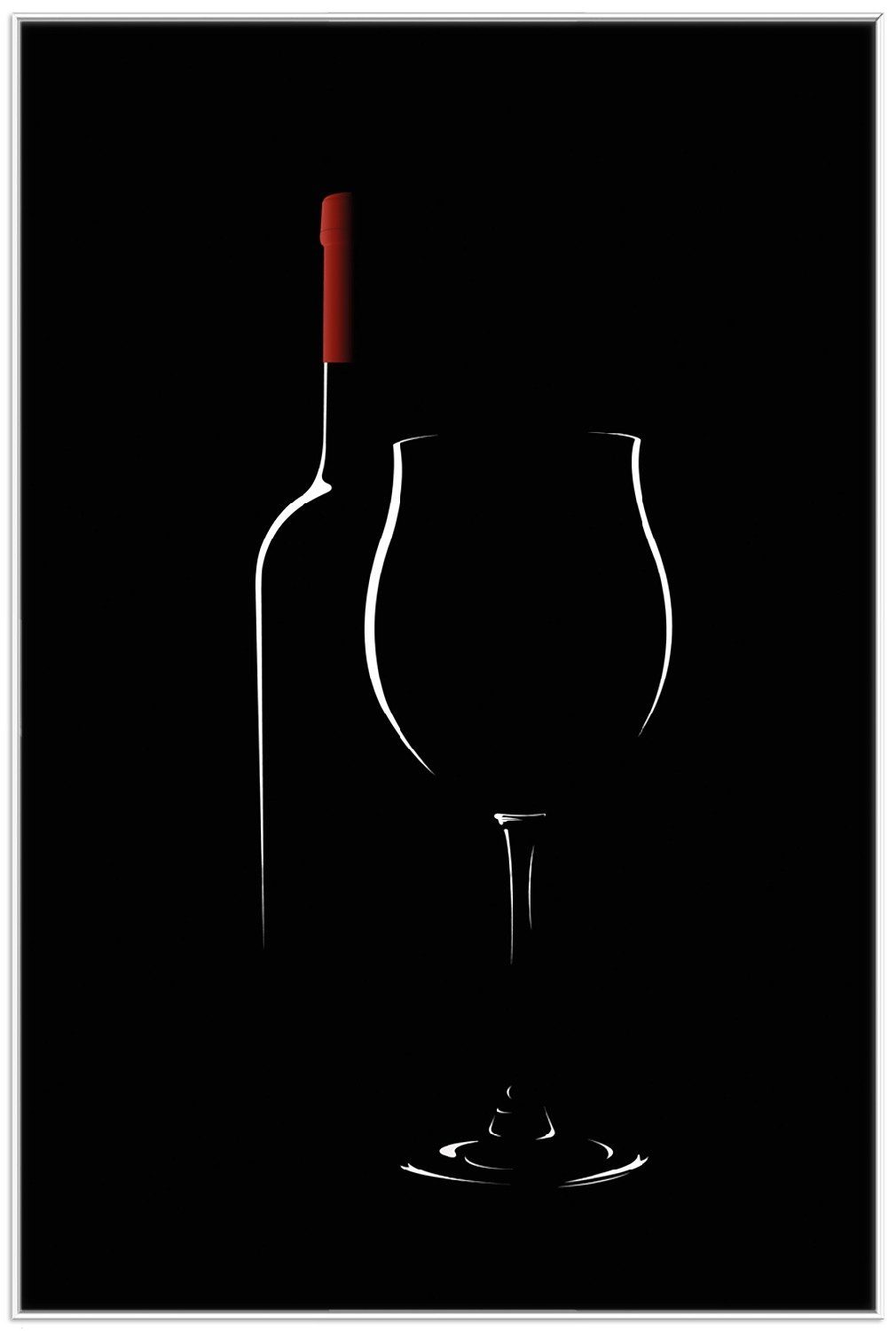 Wallario Poster, Rotwein bei Nacht, in günstig online kaufen