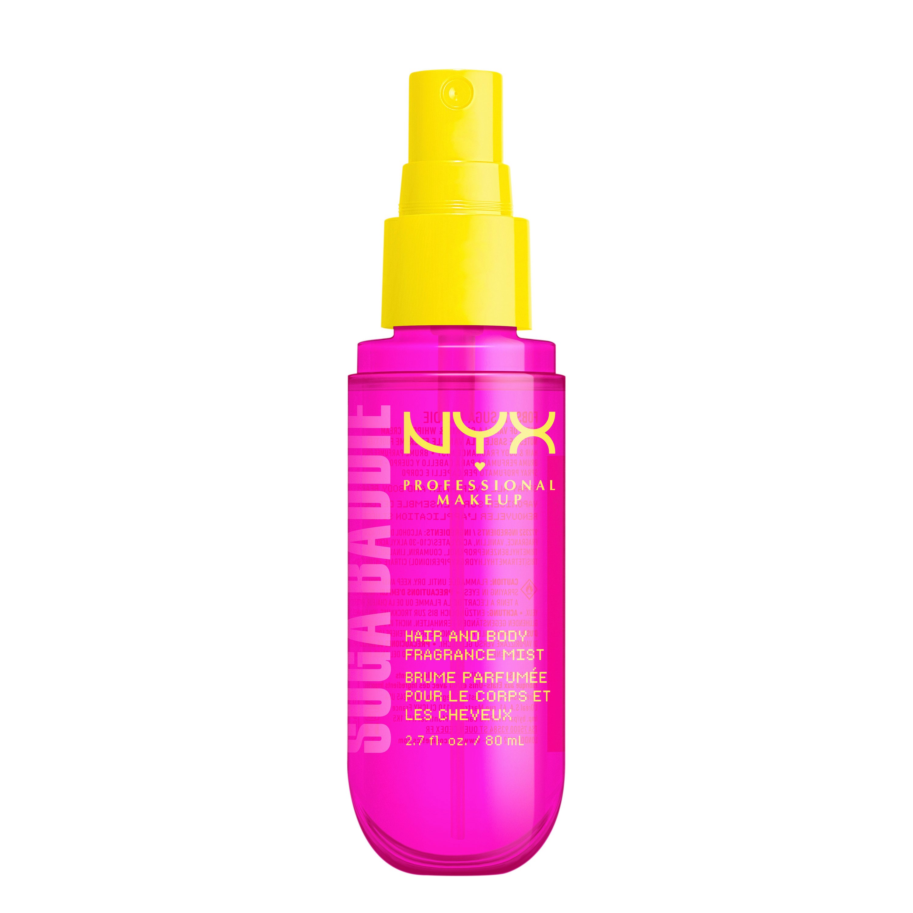 NYX PROFESSIONAL MAKEUP Bodyspray SUGA BADDIE HAIR & BODY MIST, duftet nach Vanilla & Cream für ultimative Baddie-Vibes