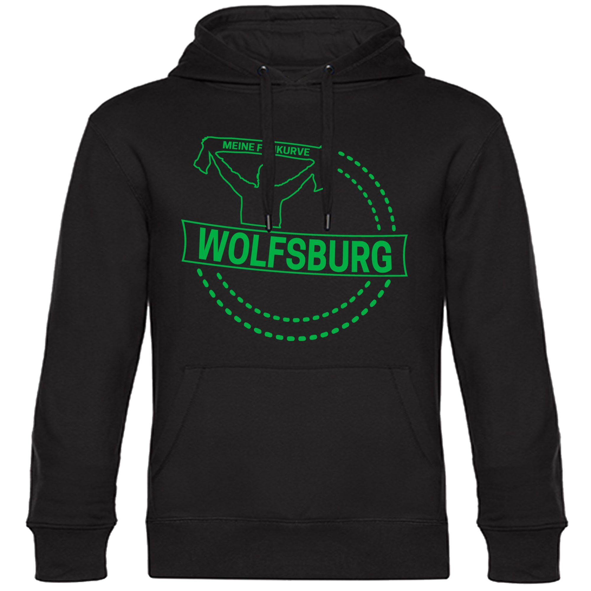 multifanshop Kapuzensweatshirt Wolfsburg - Meine Fankurve - Pullover