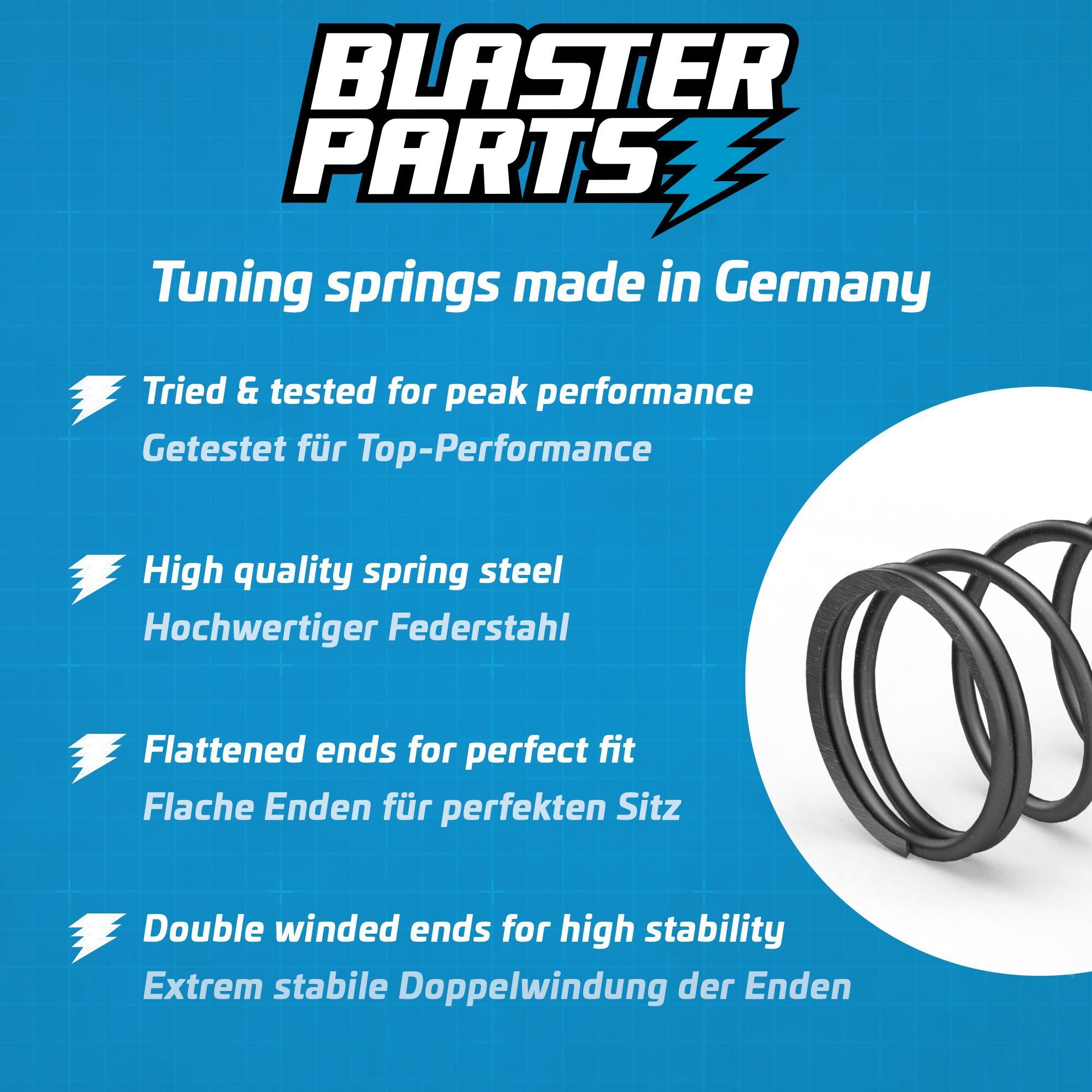 Blasterparts Blaster Tuning-Feder passend für Nerf N-Strike Raider CS-3, Mit der Blasterparts Tuning-Feder hauchst Du auch der alten Nerf N-Str