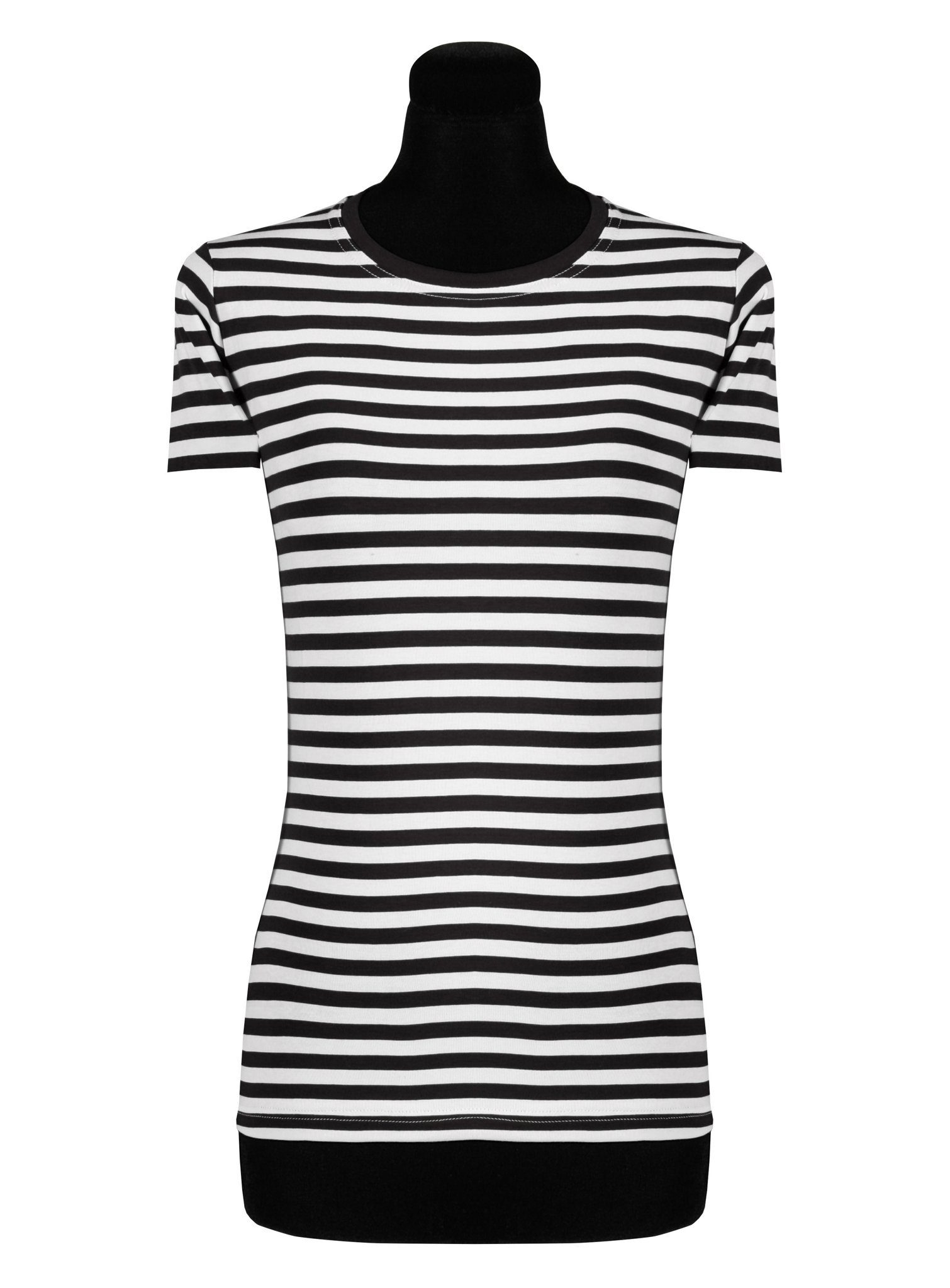 thetru T-Shirt Damen Ringelshirt kurzarm schwarz-weiß – alltagsta Gestreiftes Shirt für Karneval und Alltag – qualitativ entsprechend