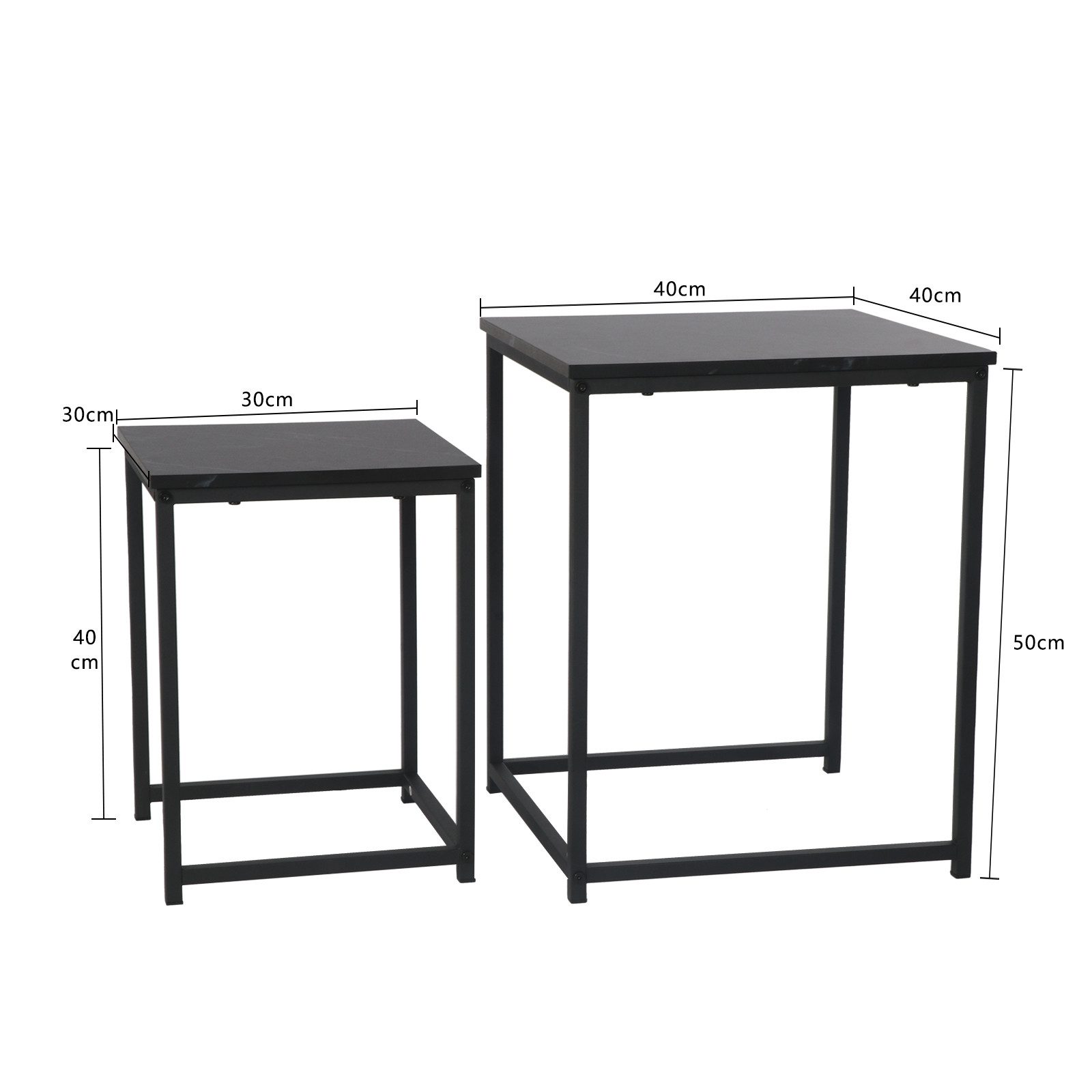 BIGTREE Couchtisch 2er Set Couchtisch quadratisch Beistelltisch günstig online kaufen