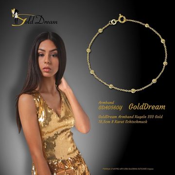 GoldDream Goldarmband GoldDream Armband Kugeln 18,5cm (Armband), Damen Armband (Kugeln) ca. 18,5cm, 333 Gelbgold - 8 Karat, Farbe: gold