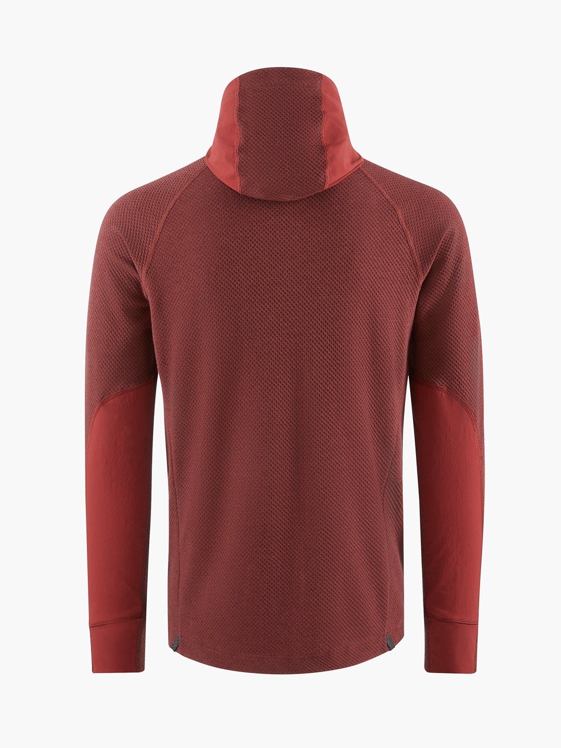 Klättermusen Kapuzen-Sweater aus für Red-Rose Fleecejacke Herren Norna® Madder - Red Hugin