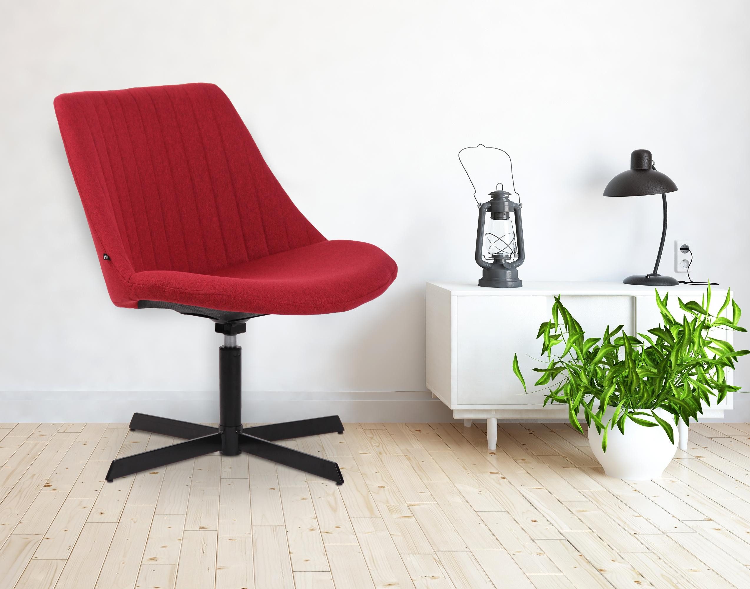 CLP Loungesessel Granby, Polsterstuhl, Rückenlehne und Metallgestell