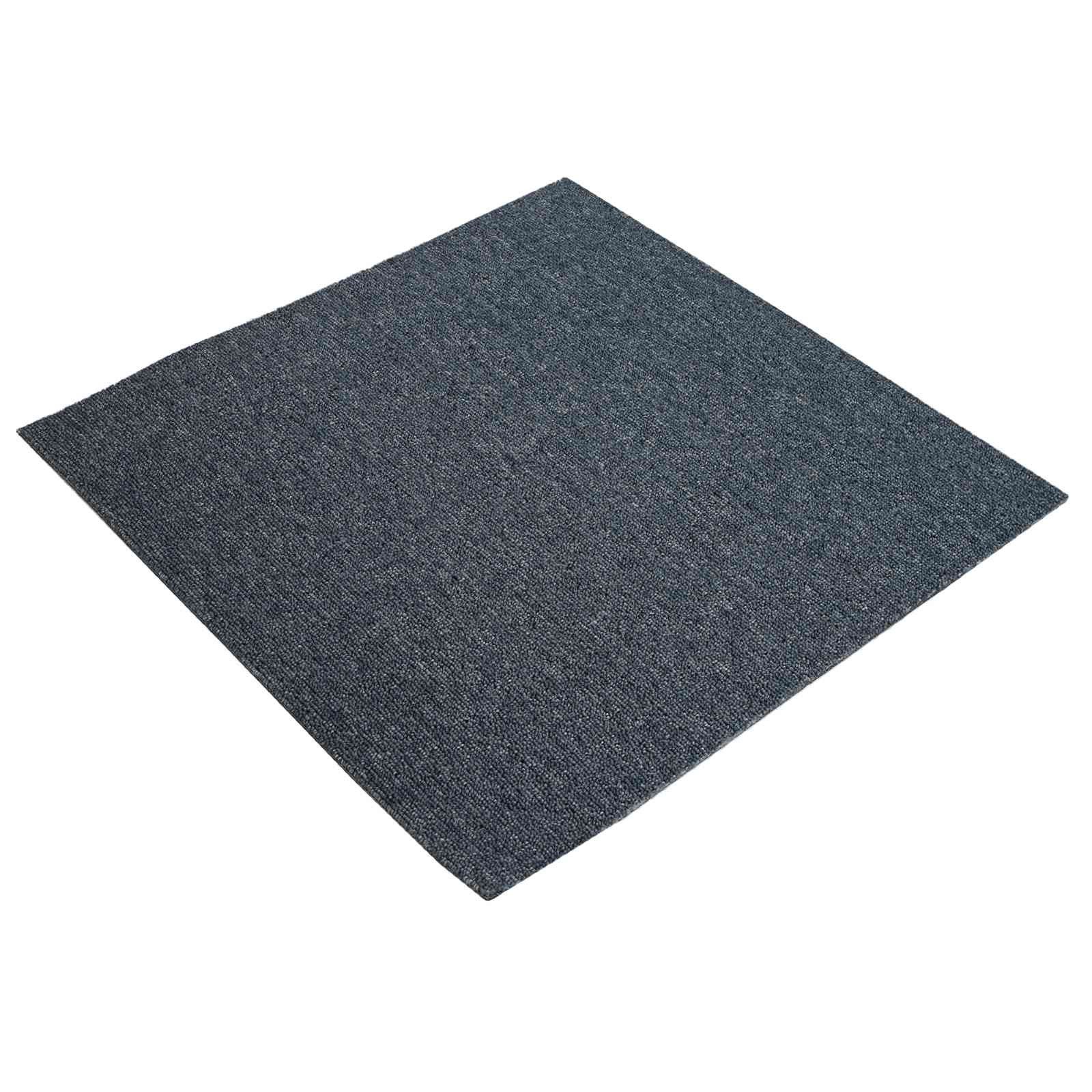 vidaXL Teppichboden Teppichfliese Blaugrau 50 x 50 cm 36 stk. PP und Bitumen