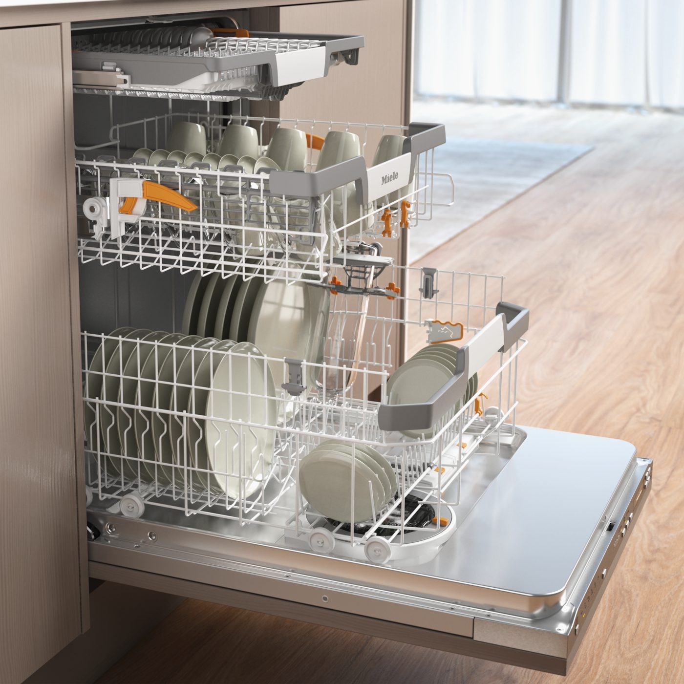 Miele vollintegrierbarer Geschirrspüler XXL G7197 SCVi XXL AD FF 125 Ed., 14 Maßgedecke