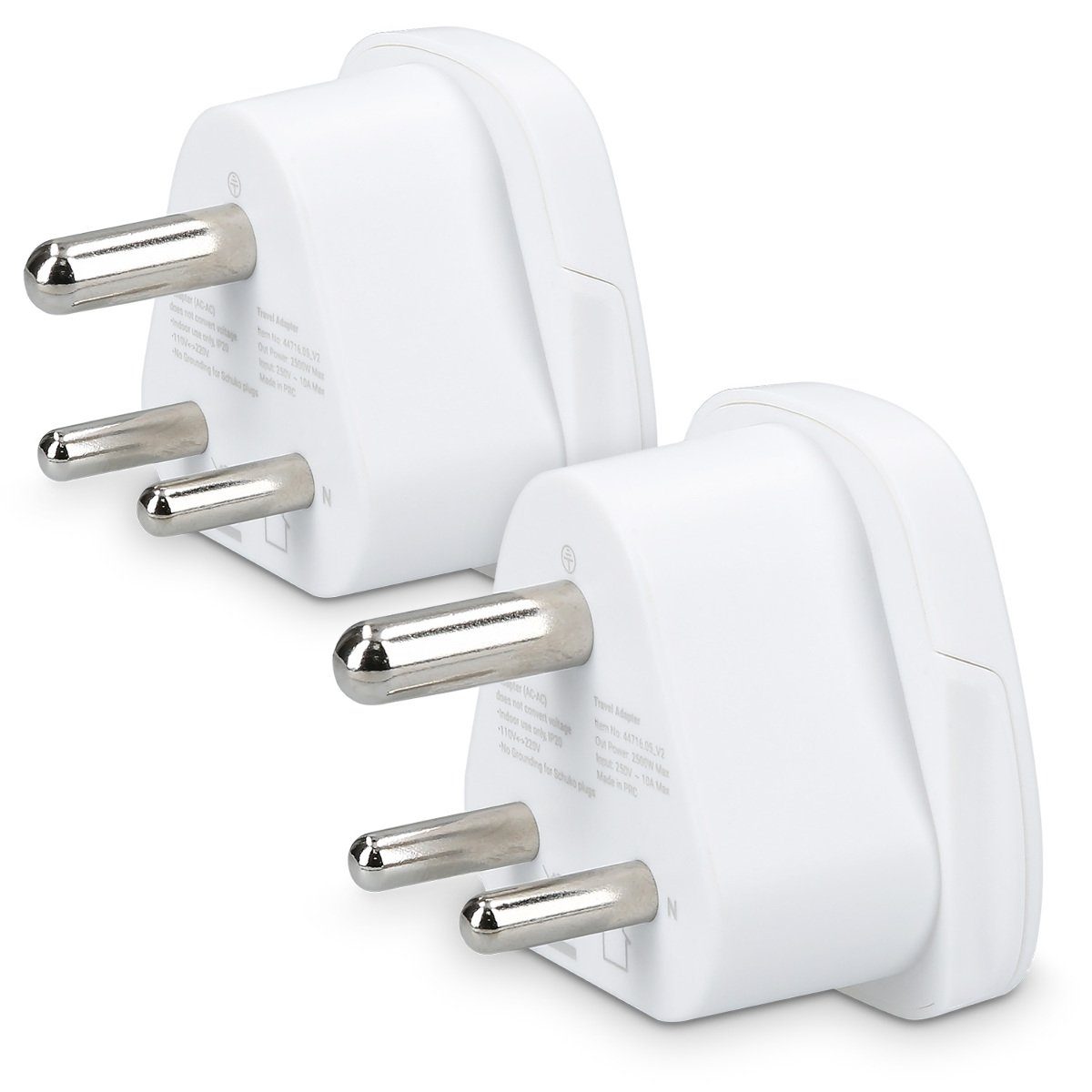 2x Reiseadapter Typ-D, für Indien/Sri Lanka/Nepal Adapter