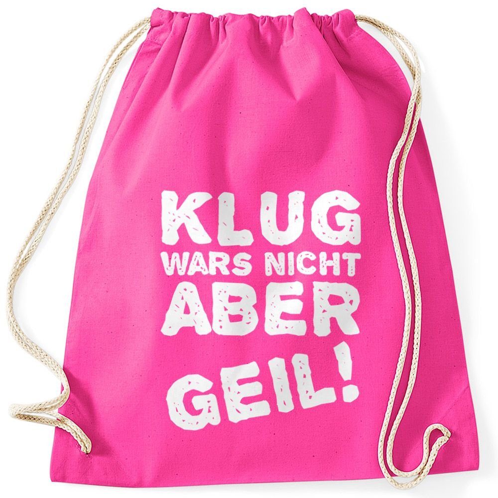 MoonWorks Turnbeutel Lustiger Turnbeutel mit Spruch Klug wars nicht