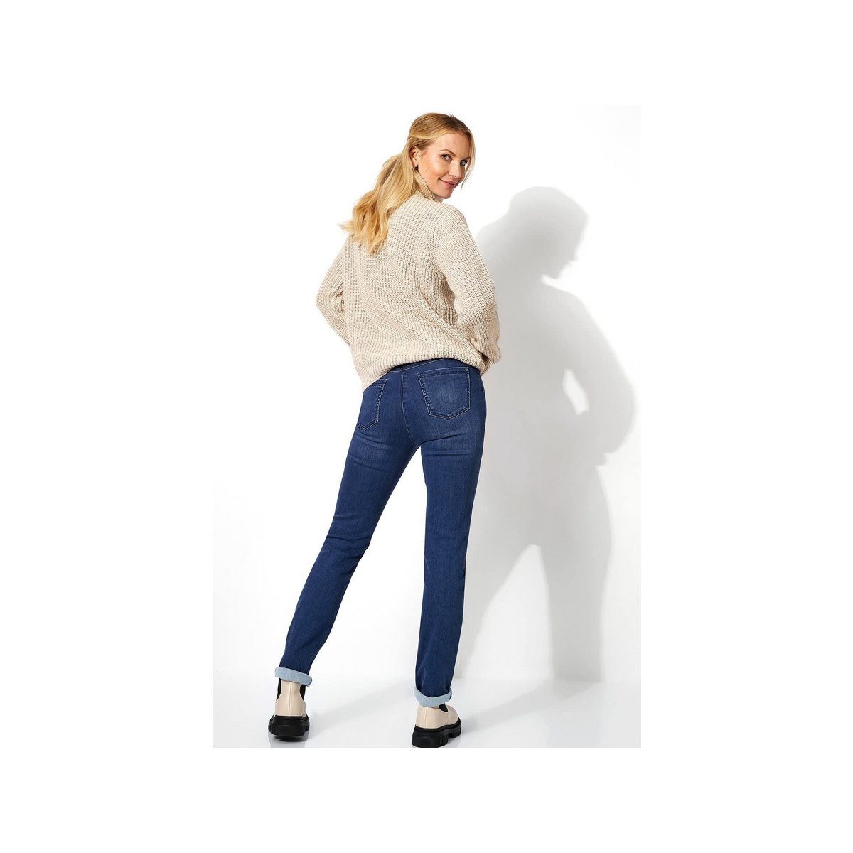 TONI mittel-blau 5-Pocket-Jeans (1-tlg)