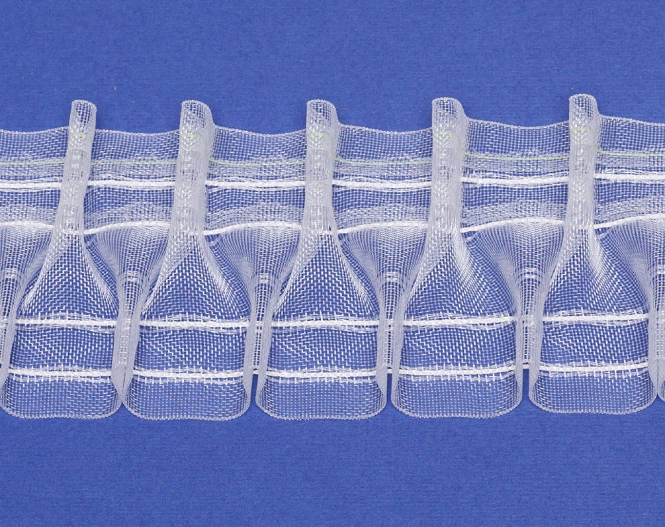 rewagi Gardine Smokfaltenband, transparent / Breite:70mm - L033, Verkaufseinheit: 5 Meter