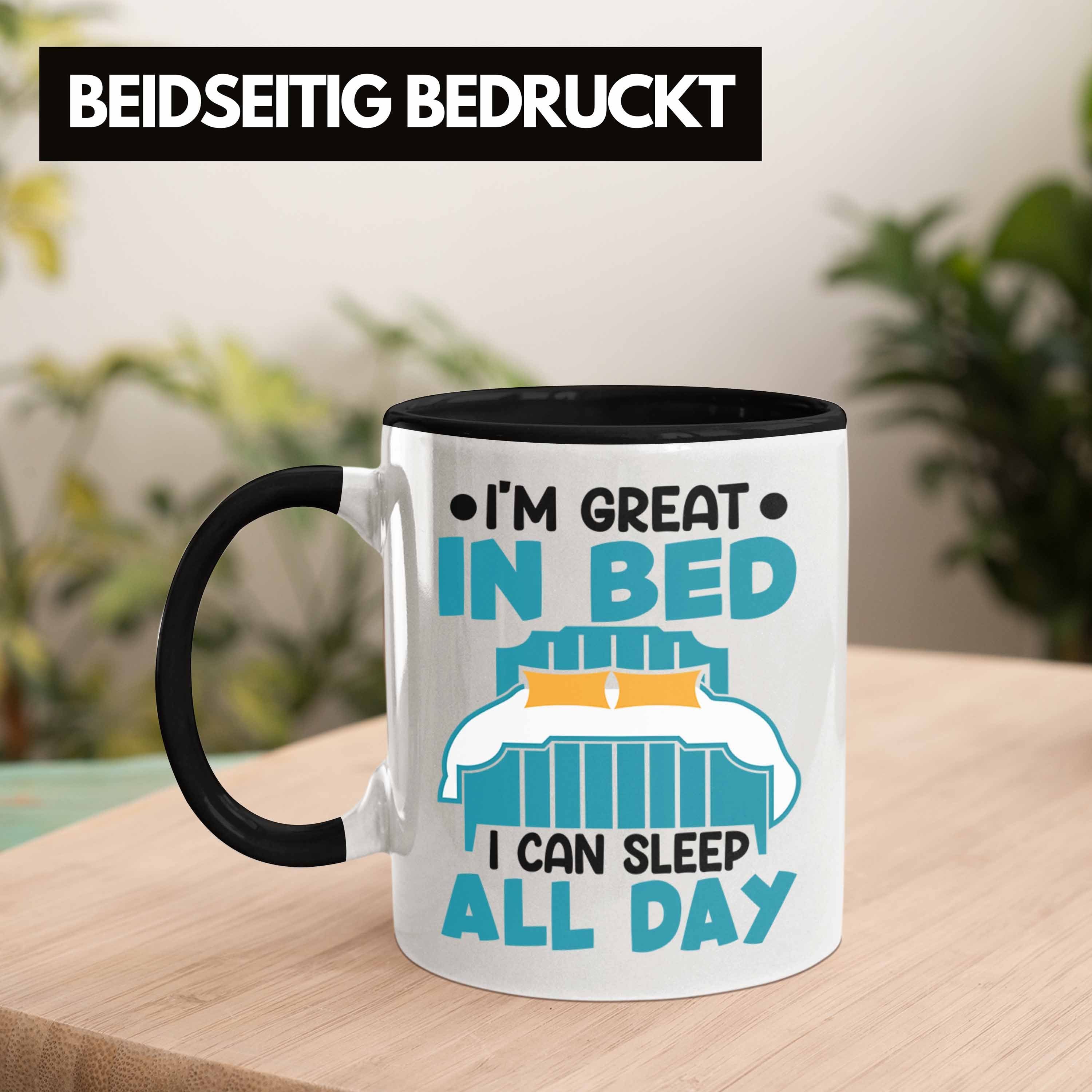 Bed Geschenk I'm Trendation In Great für Tasse Tasse Trendation Schwarz - Spruch