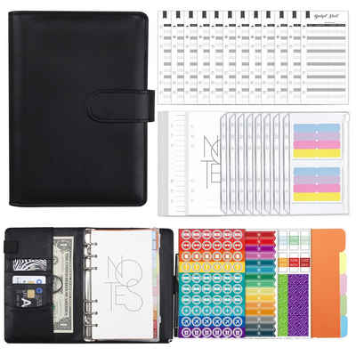KINSI Ringbuchmappe Notizbuch,A6-Budget-Notizbuch,Budgetplanungsnotizbuch,Binder-Notizbuch, Budgetplanung