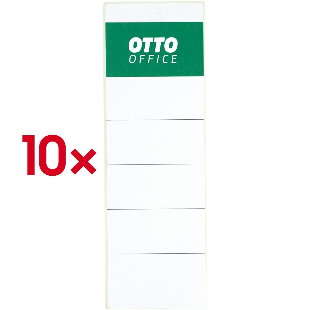 Otto Office Etiketten, für Ordner, 10 Stück, 62x192 mm, selbstklebend