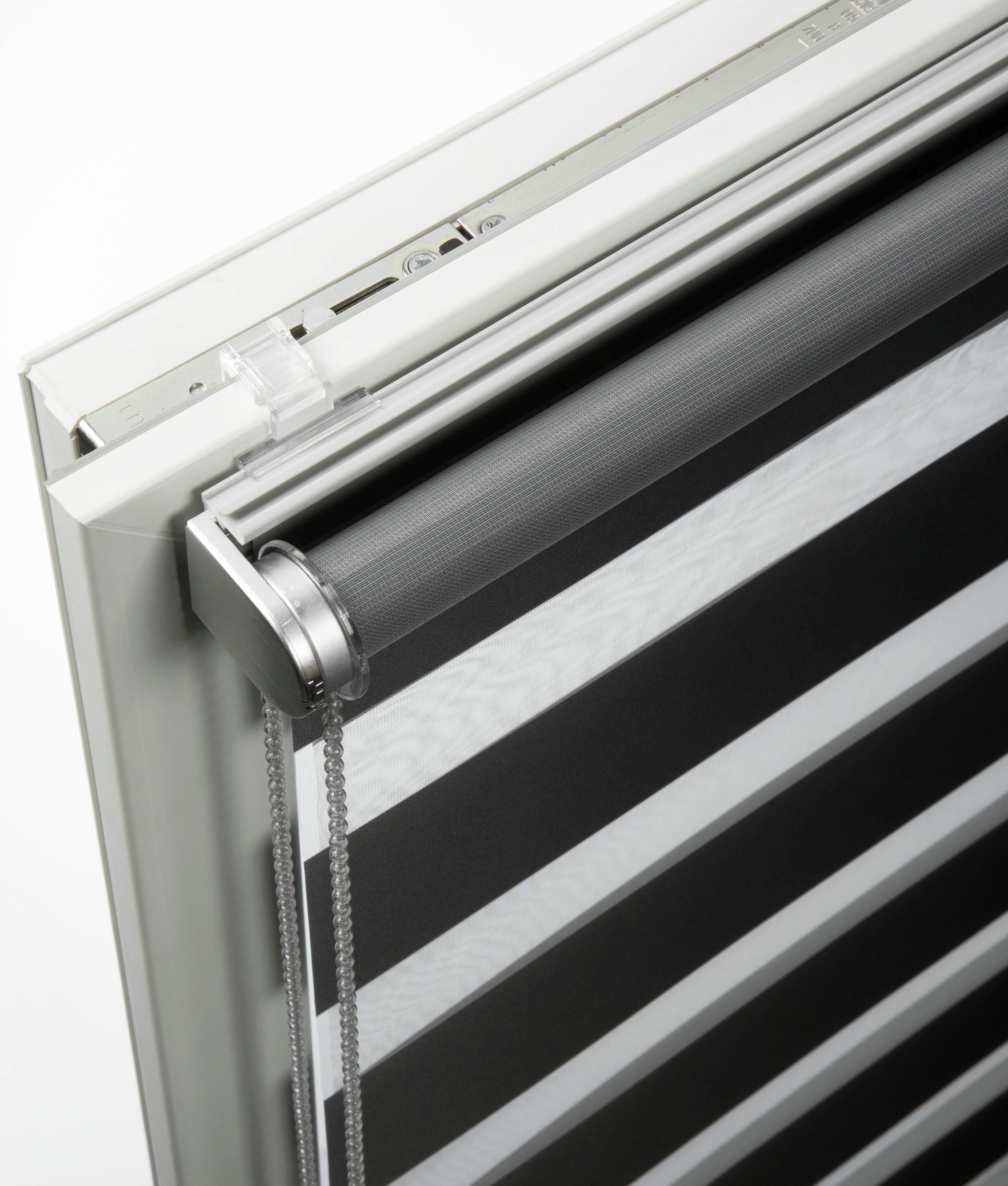 Doppelrollo Tilda, SCHÖNER WOHNEN-Kollektion, transparent, mit Bohren/ohne Bohren, freihängend, Klemmfix, geklemmt, silberne oder weiße Rollo-Technik