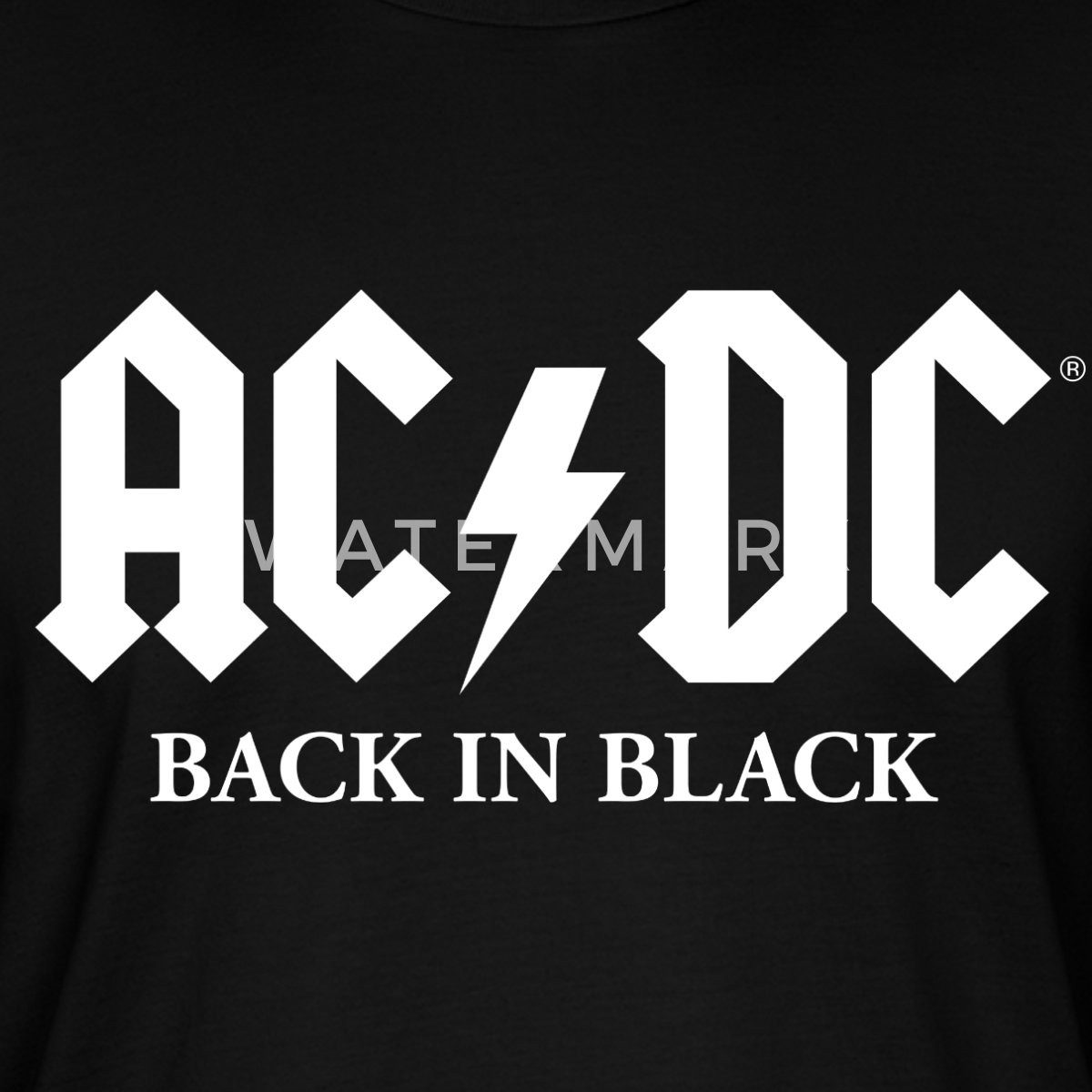 Spreadshirt T-Shirt AC/DC Back In Black Logo Mit Blitz Unisex Bio T-Shirt (1-tlg)