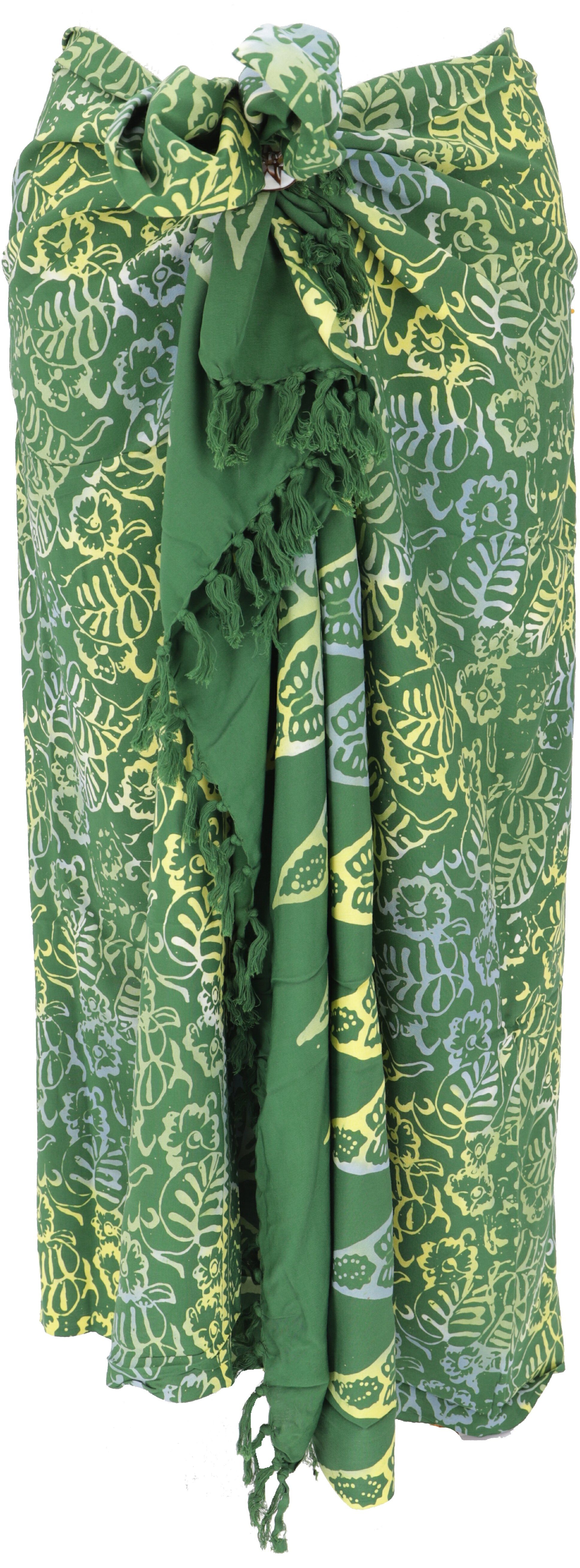 Sarong, Guru-Shop Design Batik 39/grün Sarong Wandbehang, Bali Wickelrock,..