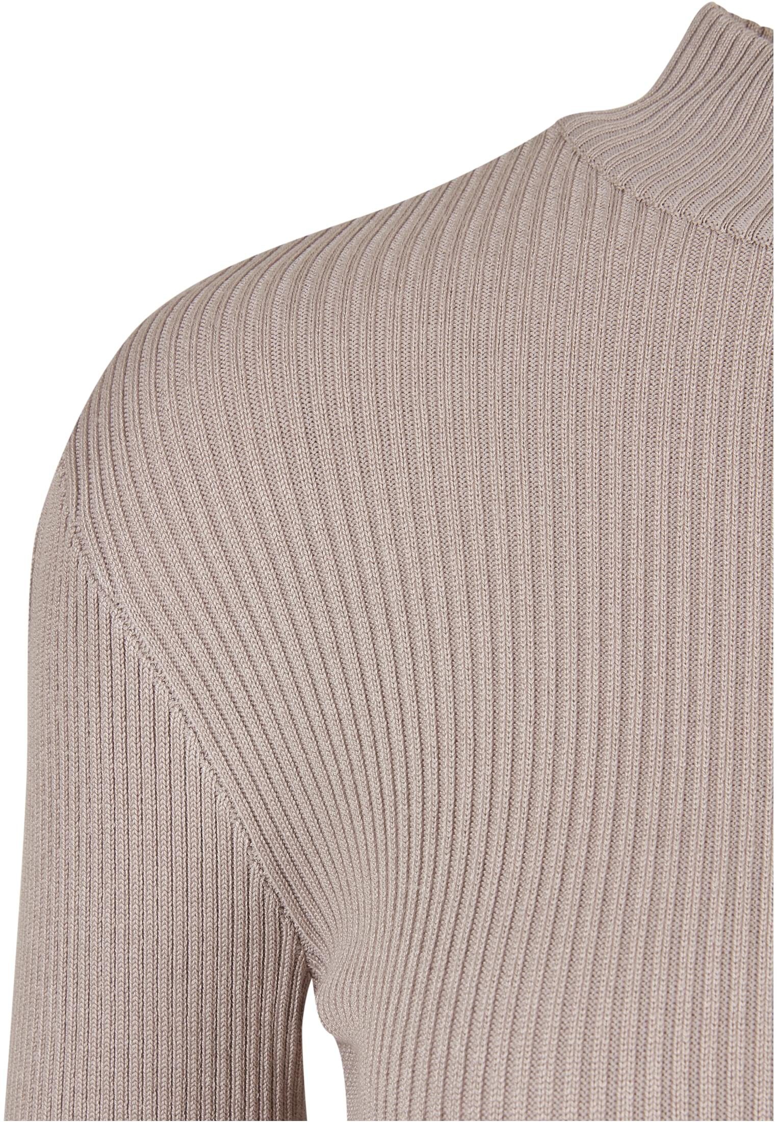 Rib Kapuzenpullover Damen warmgrey CLASSICS Turtelneck Knit URBAN Ladies Sweater (1-tlg)