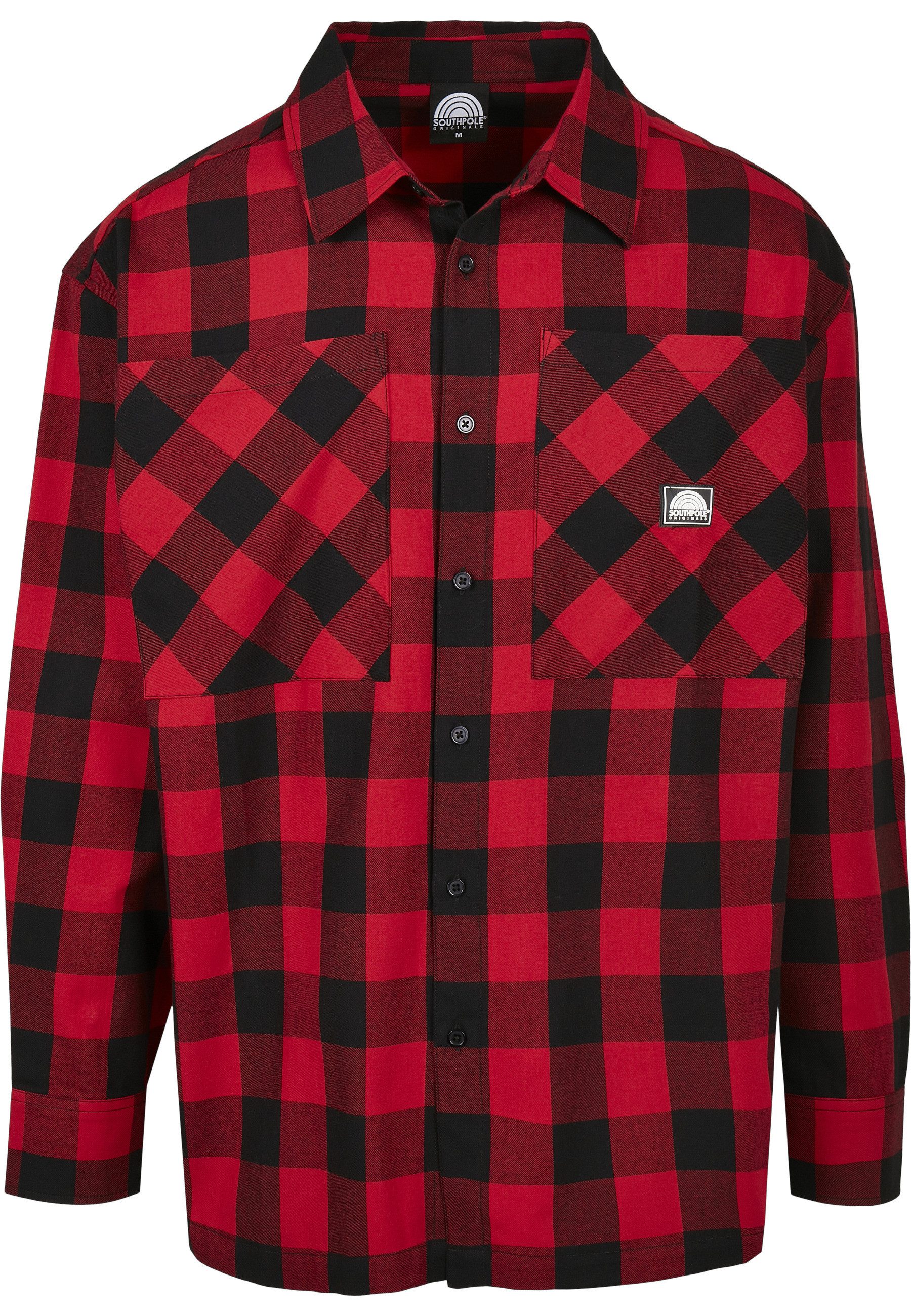 Southpole Langarm-Poloshirt Southpole Herren Southpole Check Flannel Shirt (1-tlg)