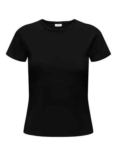 JACQUELINE de YONG T-Shirt Gestreiftes Shirt Top Basic Rundhals Oberteil JDYSOLAR 7056 in Schwarz