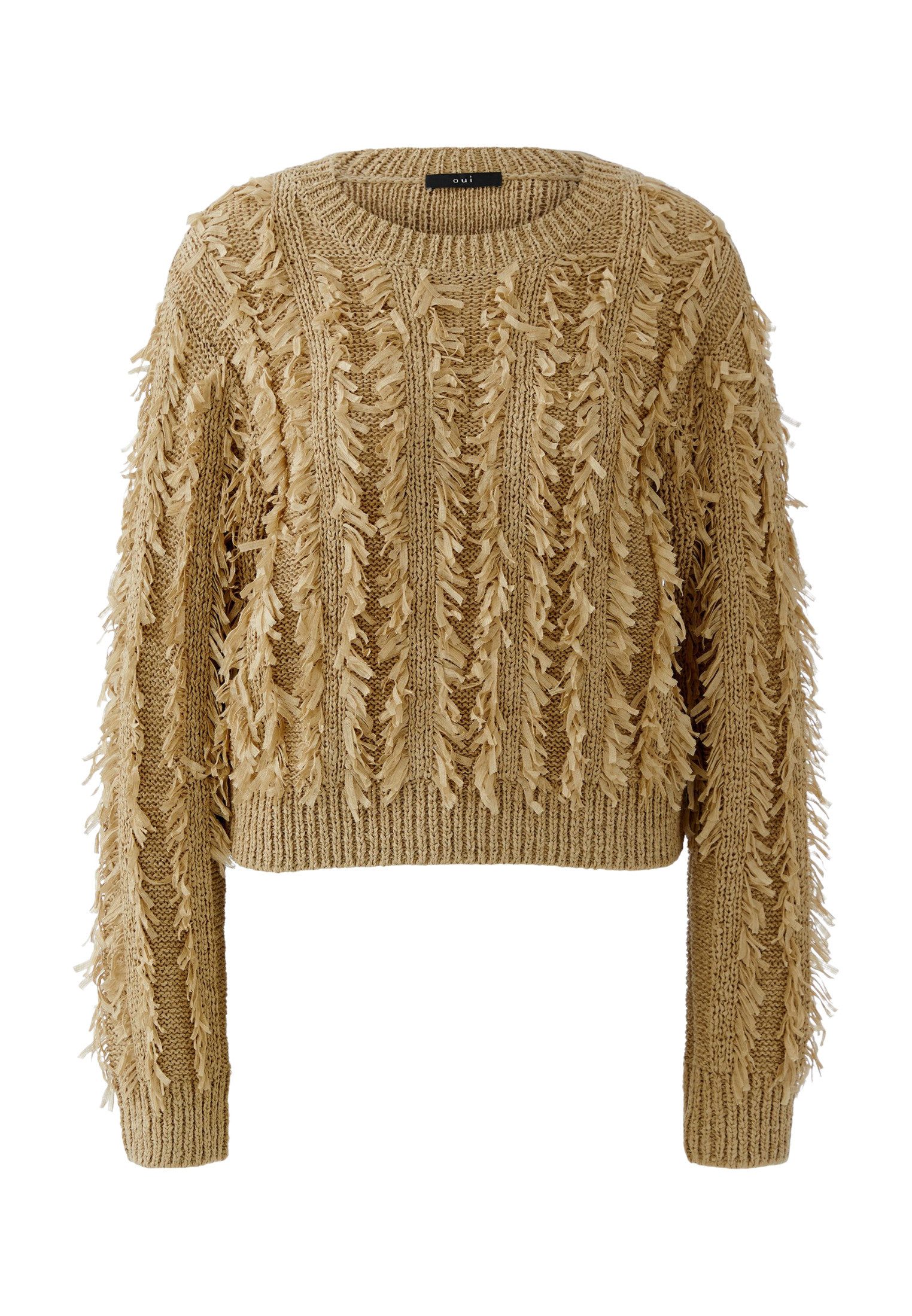 Oui Rundhalspullover