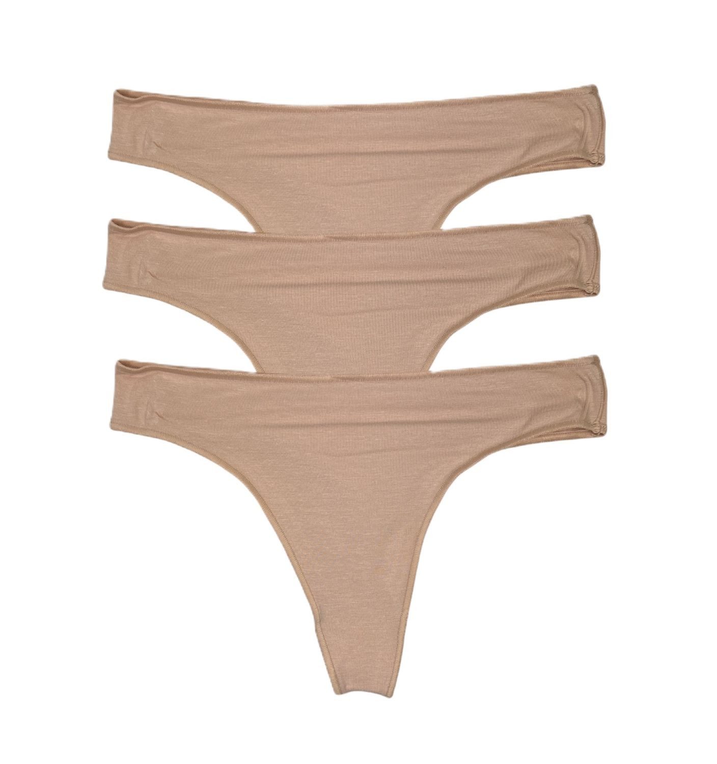 Stringtanga Damen Strintanga mit Modal 3er Pack
