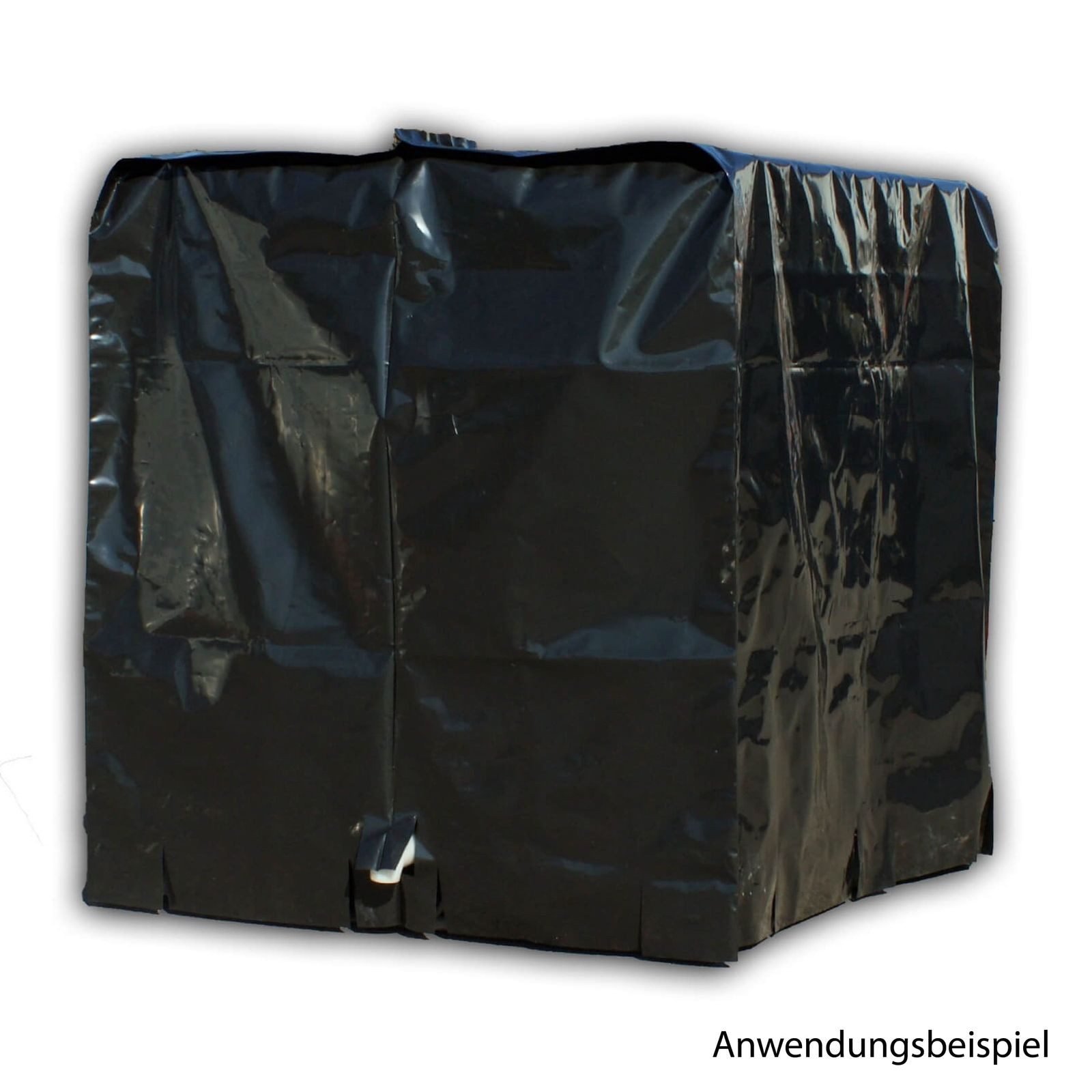 Stabilo Sanitär Schutzplane IBC Abdeckplane Schwarz für 1000 L IBC Container