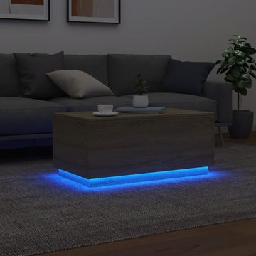 vidaXL Couchtisch Couchtisch mit LED-Leuchten Sonoma-Eiche 90x50x40 cm (1-St)