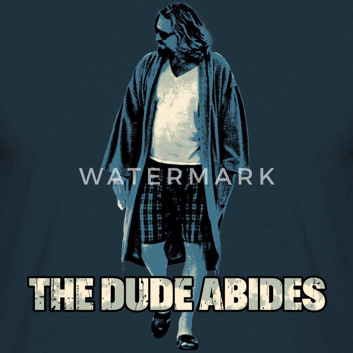 Spreadshirt T-Shirt The Big Lebowski The Dude Abides Männer T-Shirt (1-tlg) günstig online kaufen