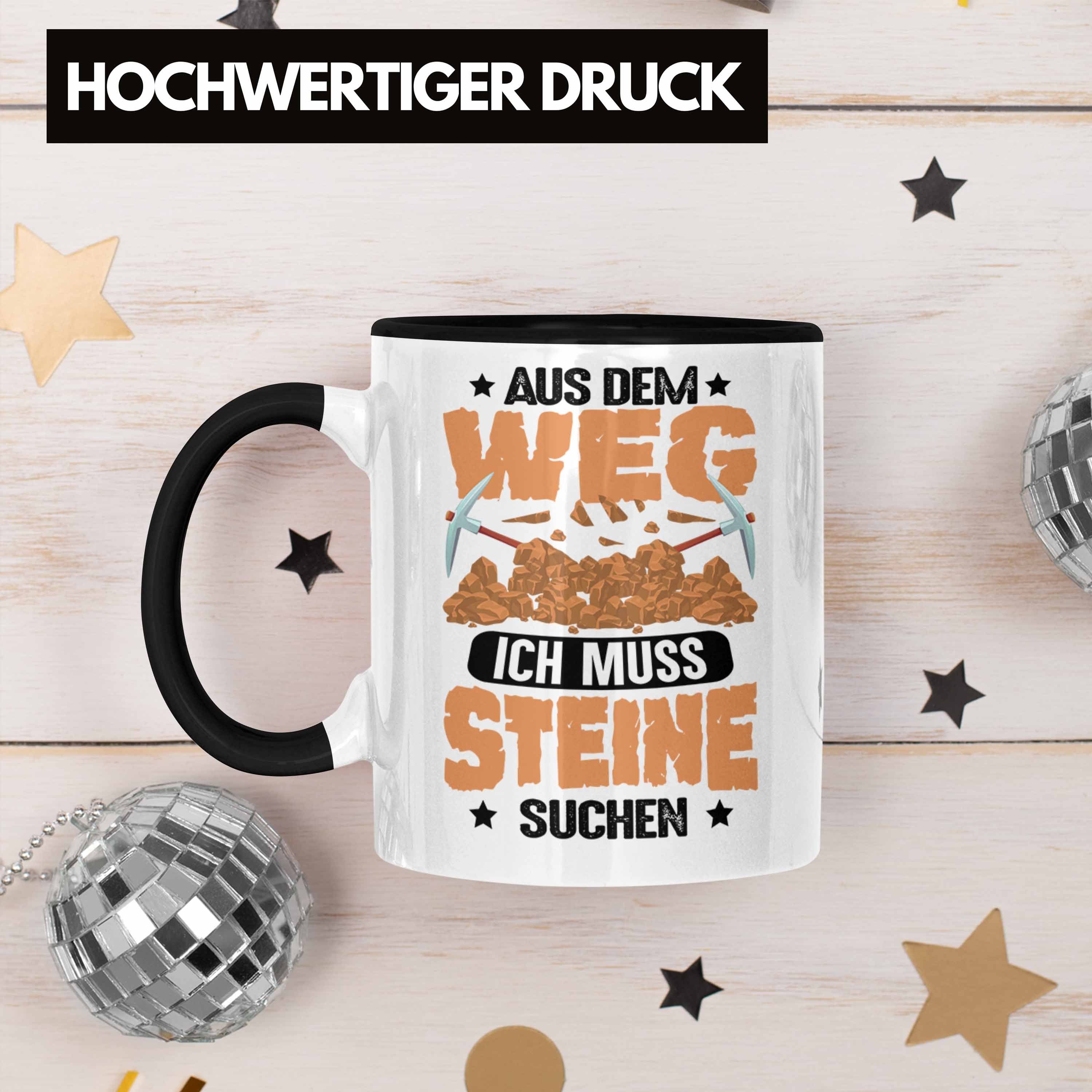 Lustiger Beruf Geologie Tasse Geologist Spruch Trendation Schwarz Geschenk Steine - Geologen Geologe Tasse für Lustig Trendation