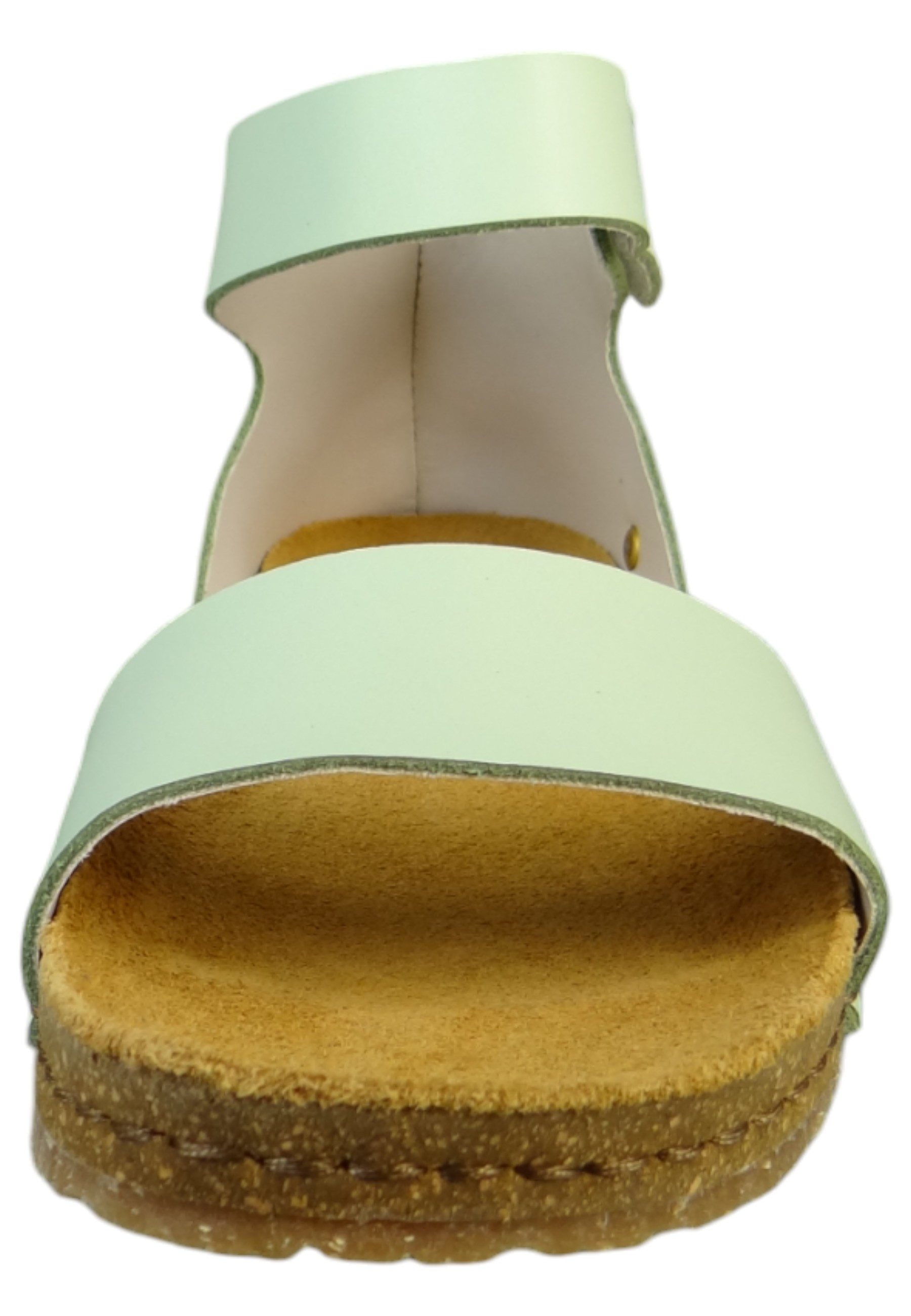 Sandali Bassi Donna Art 0382 Creta - Color Lime, Suola In Gomma Naturale E Sughero Riciclato Eu 634905