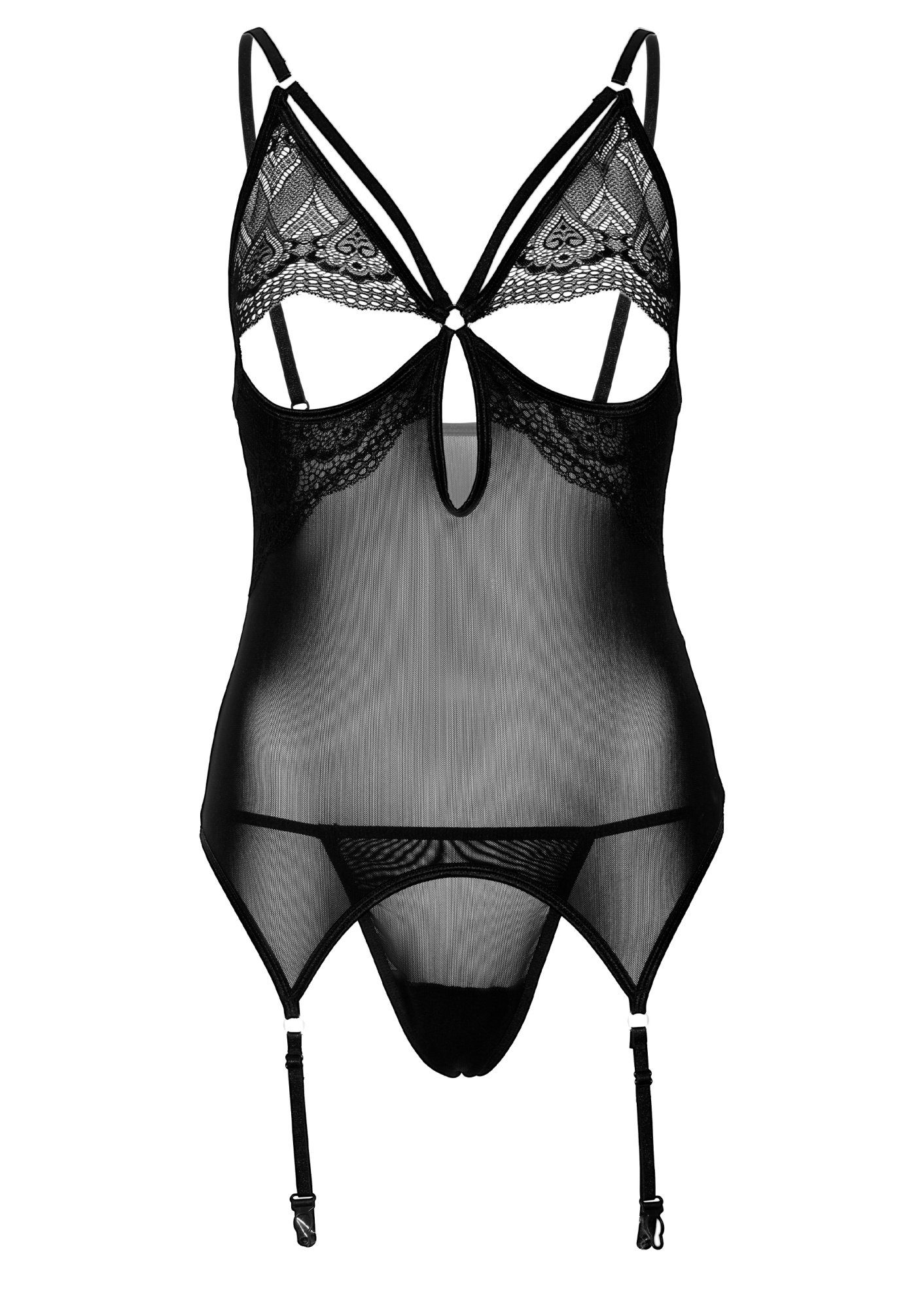 Daring Intimates Body Body mit Strumpfhalter und String - schwarz