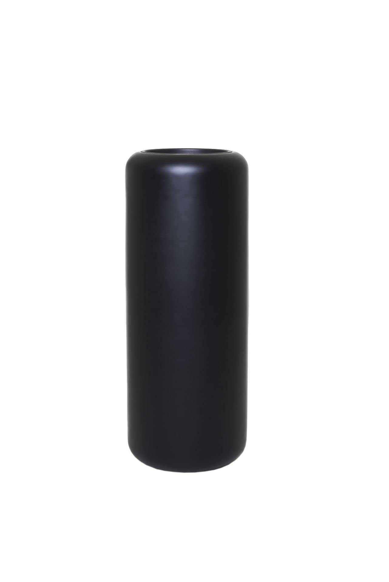 VIVANNO Bodenvase Fiberglas MERA Rund - Schwarz Matt (1 St), 35x95 cm