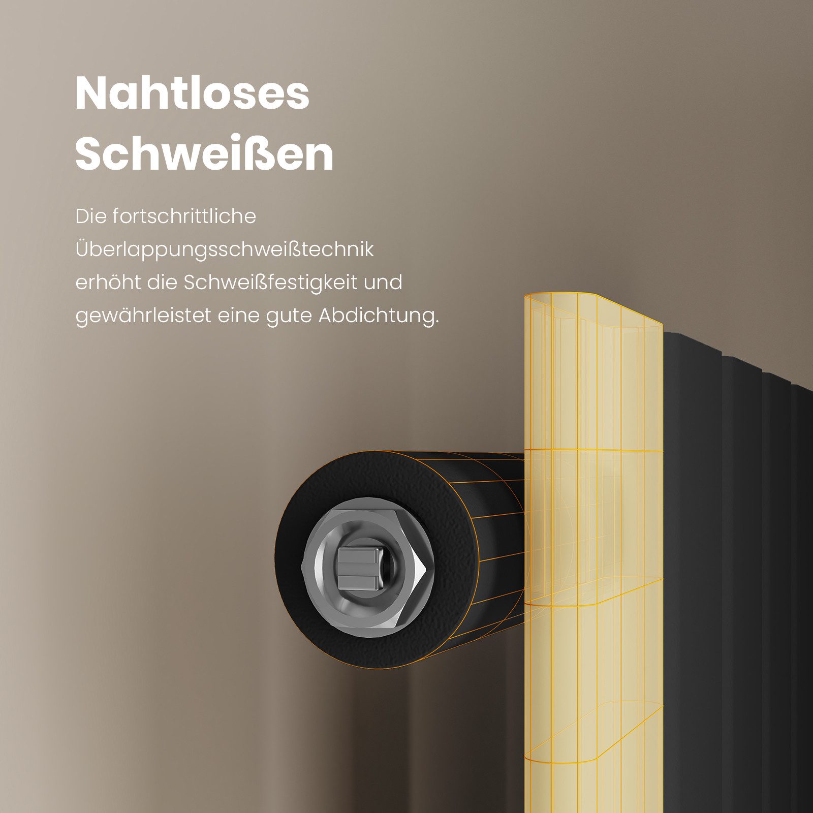 EMKE Heizkörper Schwarz Einlagig/Doppellagig Flach Paneelheizkörper, Breite: 30cm Bad Design Heizkörper Mittelanschluss – Bild 2 von 5