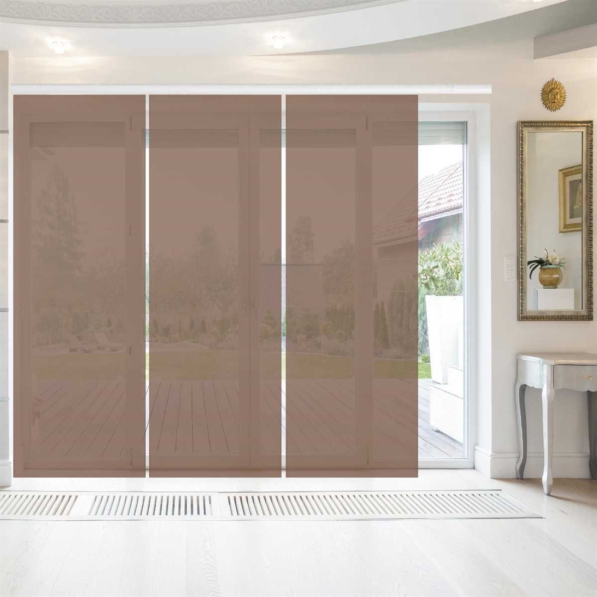 Vorhang, Bestlivings, 60cm x transparent, Dunkelbraun St), (BxL), mit Transparente Klettband (3 260cm Klettband Schiebegardine