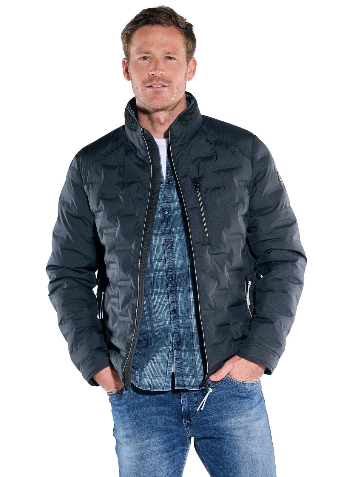 Engbers Steppjacke engbers Herren Jacke mit dezenter Struktur, Saphirblau günstig online kaufen