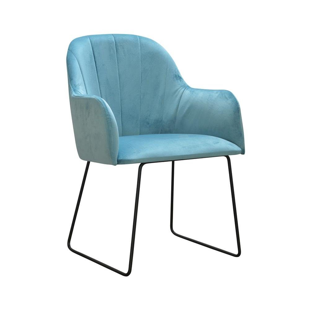 Lehnstühle Garnitur Stühle Gruppe Moderne Turkis Set Polster Stuhl, Design JVmoebel Armlehne 8