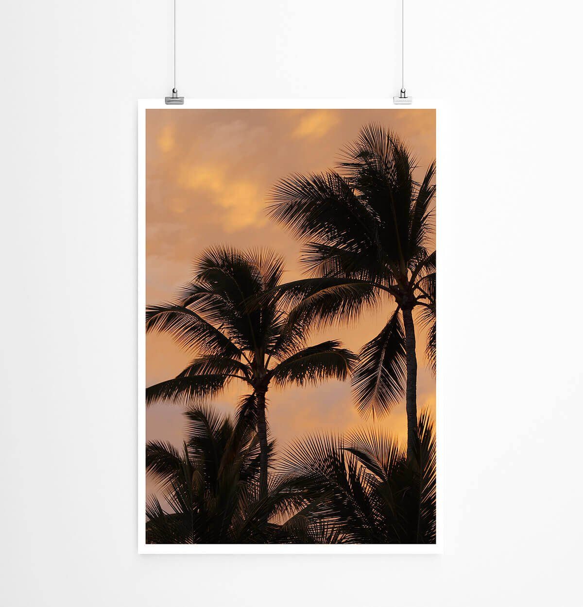 Sinus Art Poster Naturfotografie 60x90cm Poster Palmensilhouetten