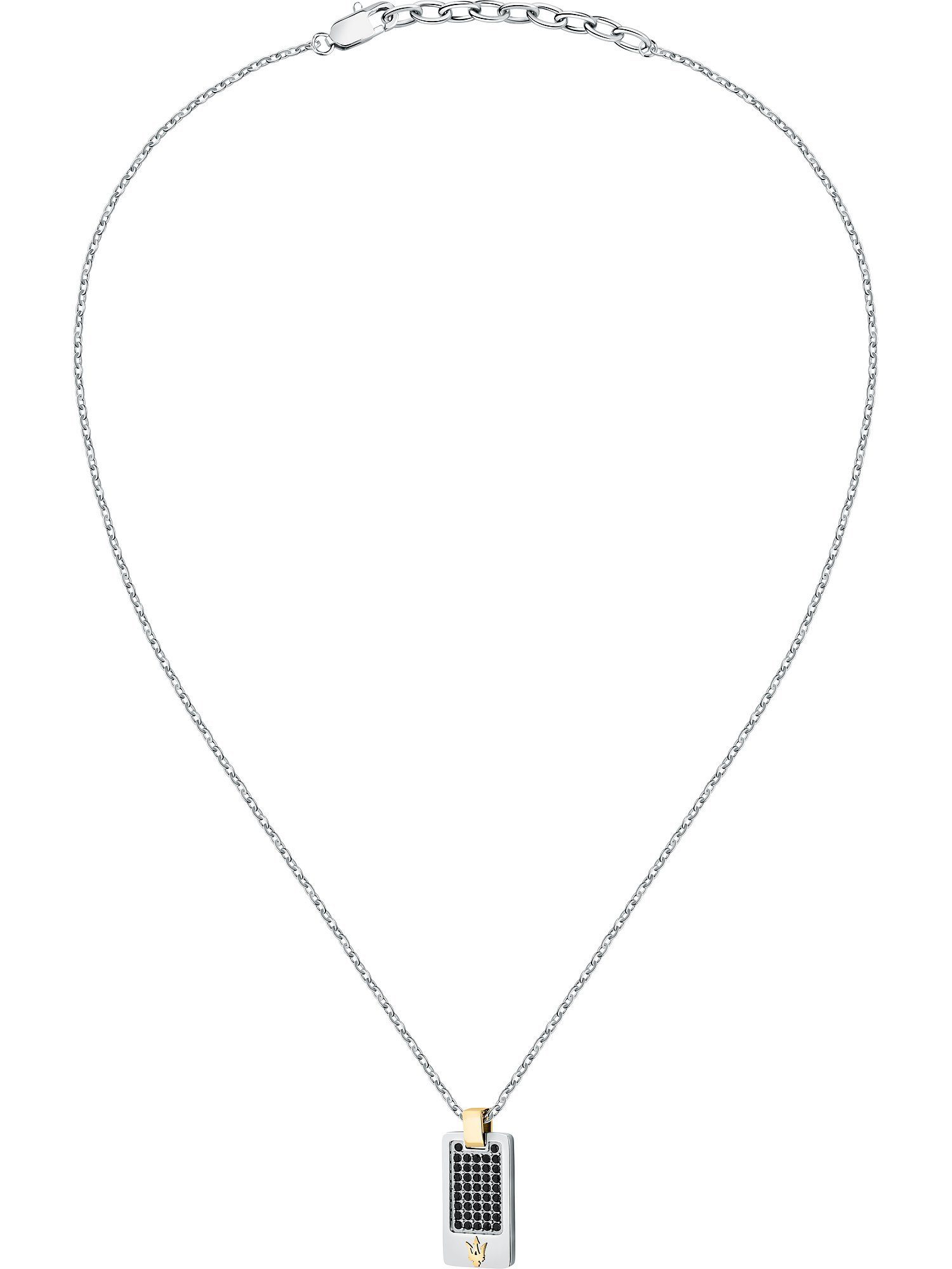 MASERATI Edelstahlkette Maserati Herren-Kette Edelstahl Zirkonia