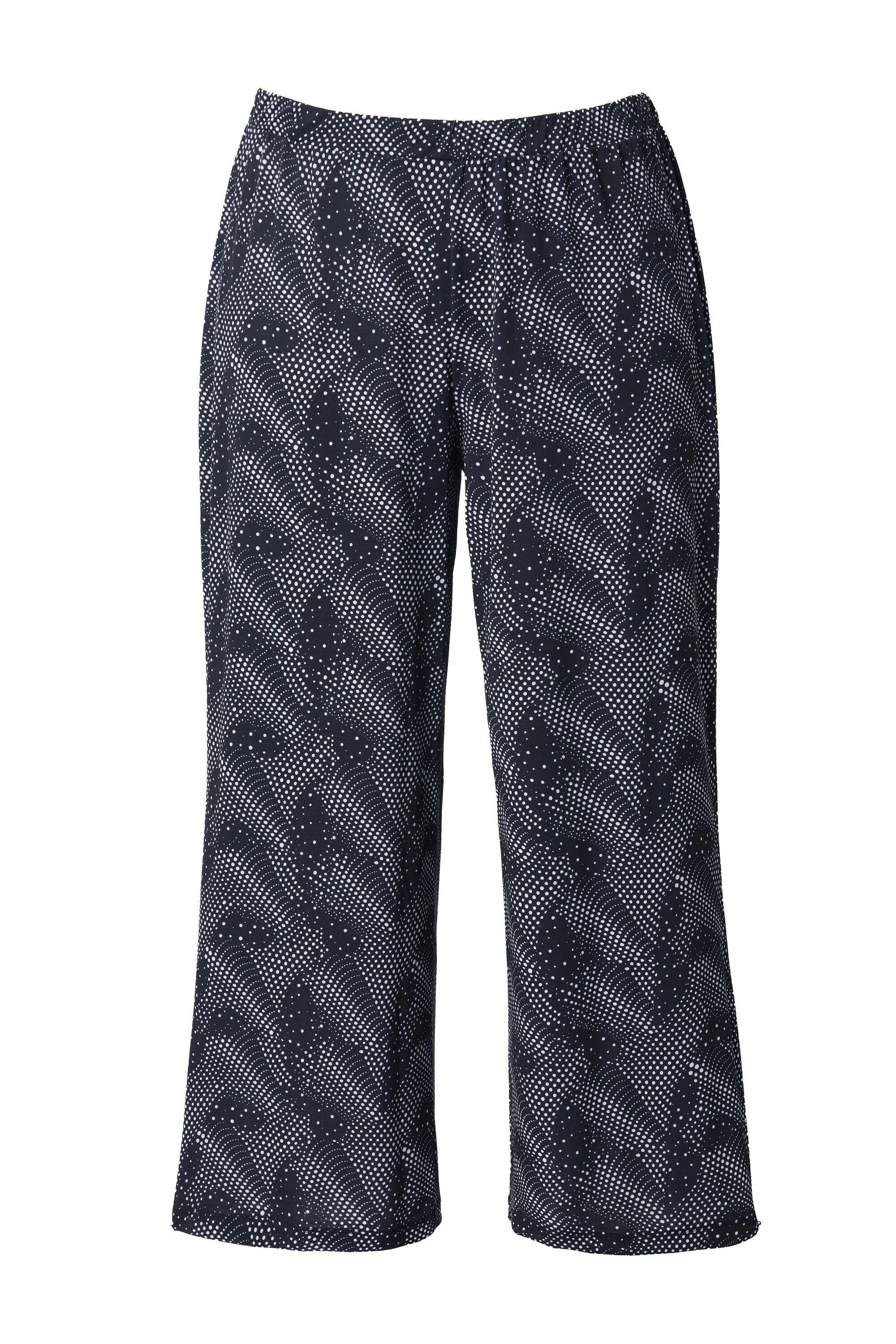 Ulla Popken Funktionshose Culotte weites gerades Bein Jersey günstig online kaufen